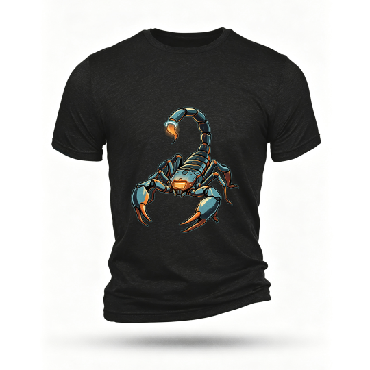 Black T-shirt, front print
