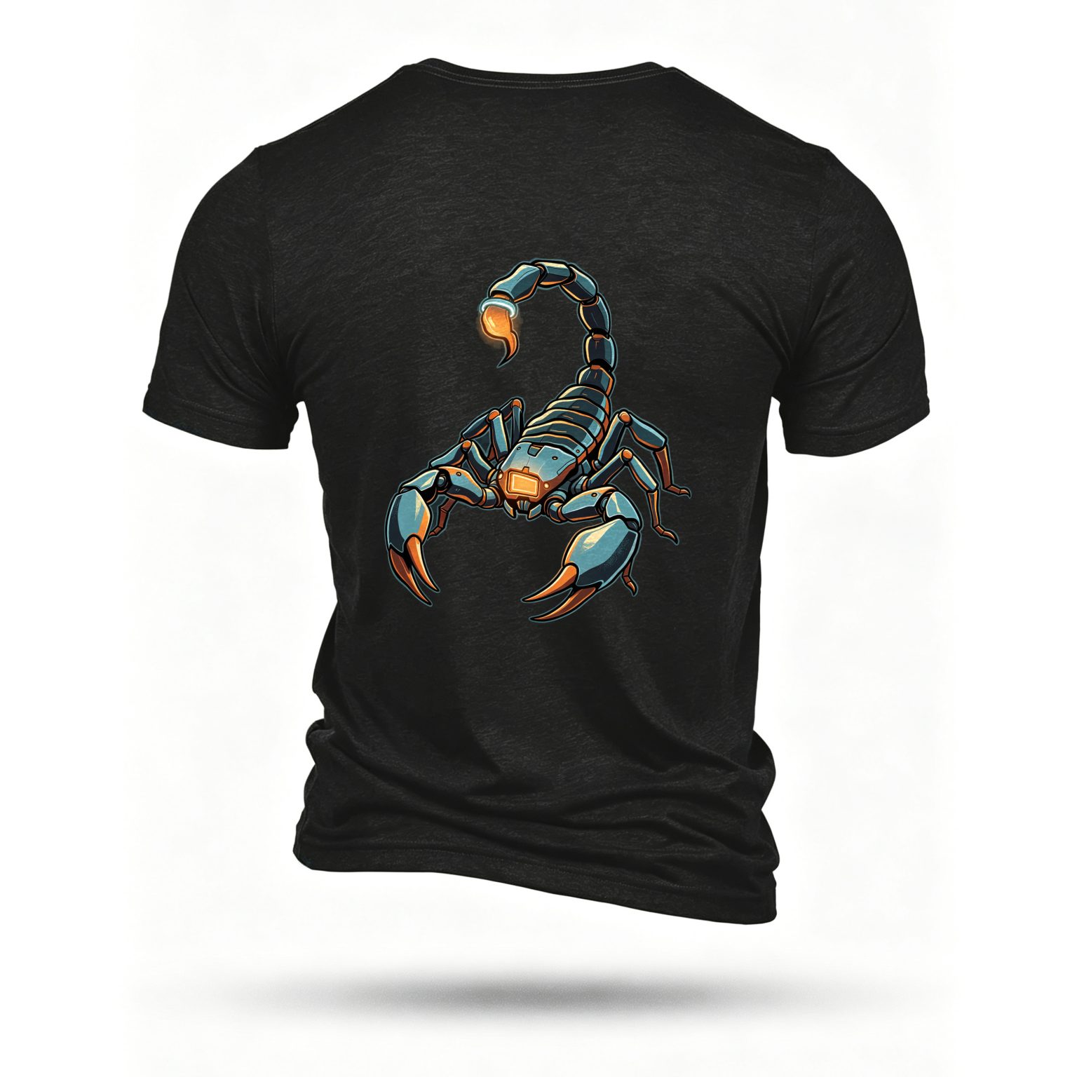 Black T-shirt, back print