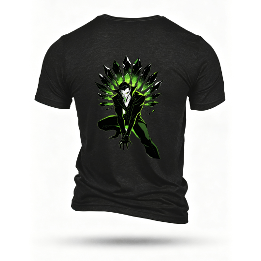 Black T-shirt, back print