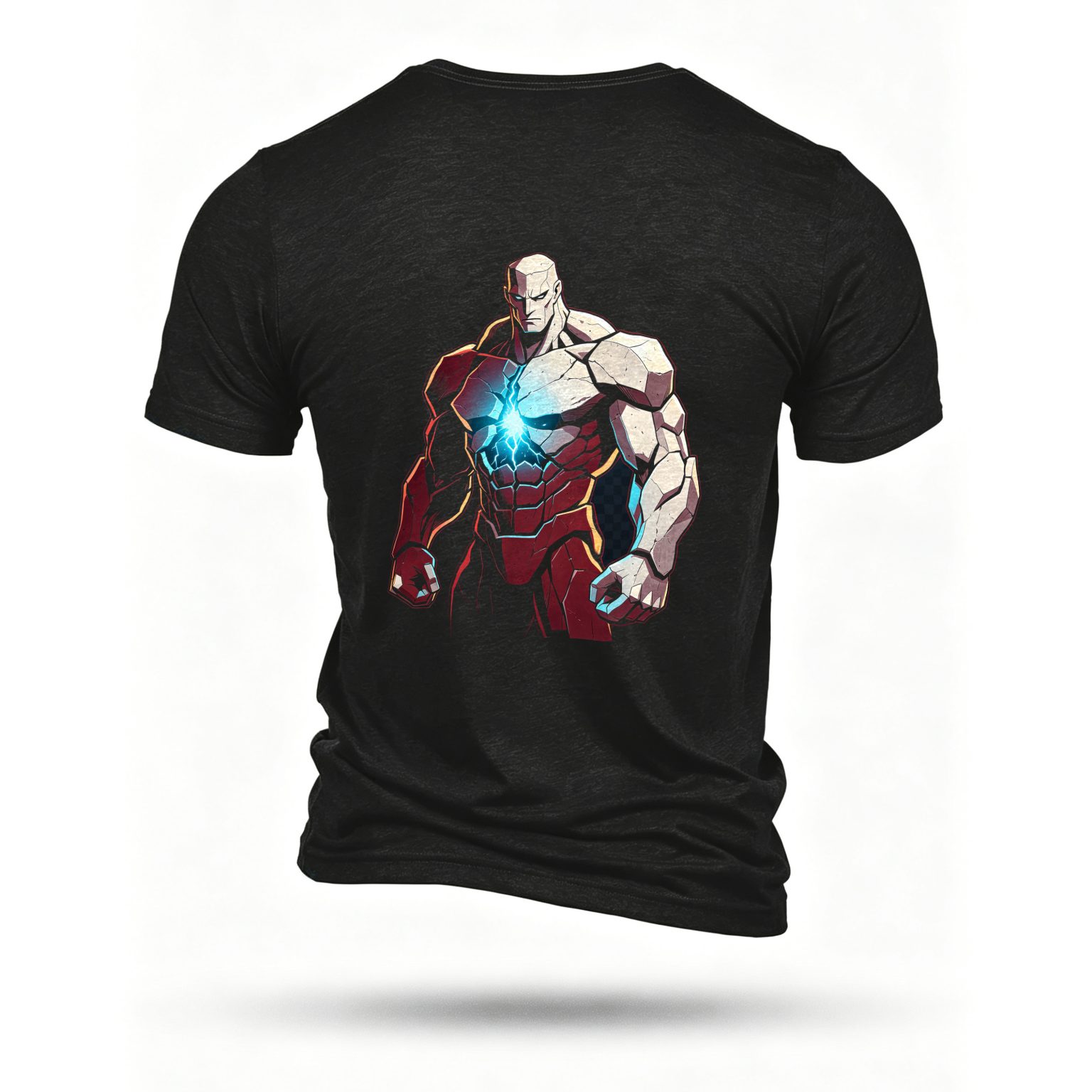 Black T-shirt, back print