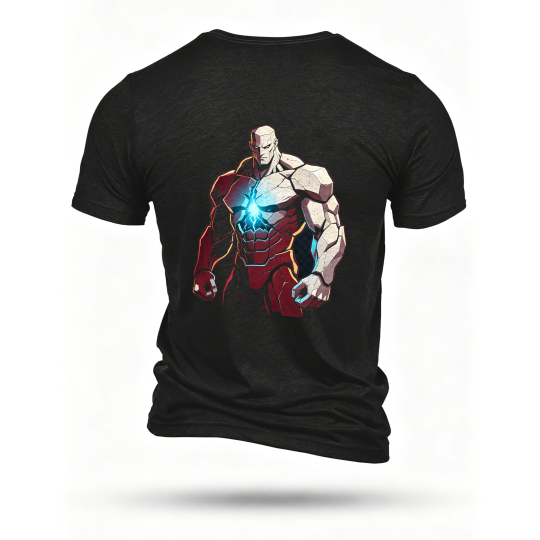 Black T-shirt, back print