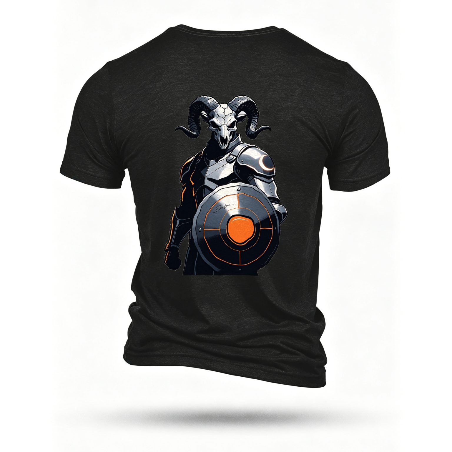 Black T-shirt, back print