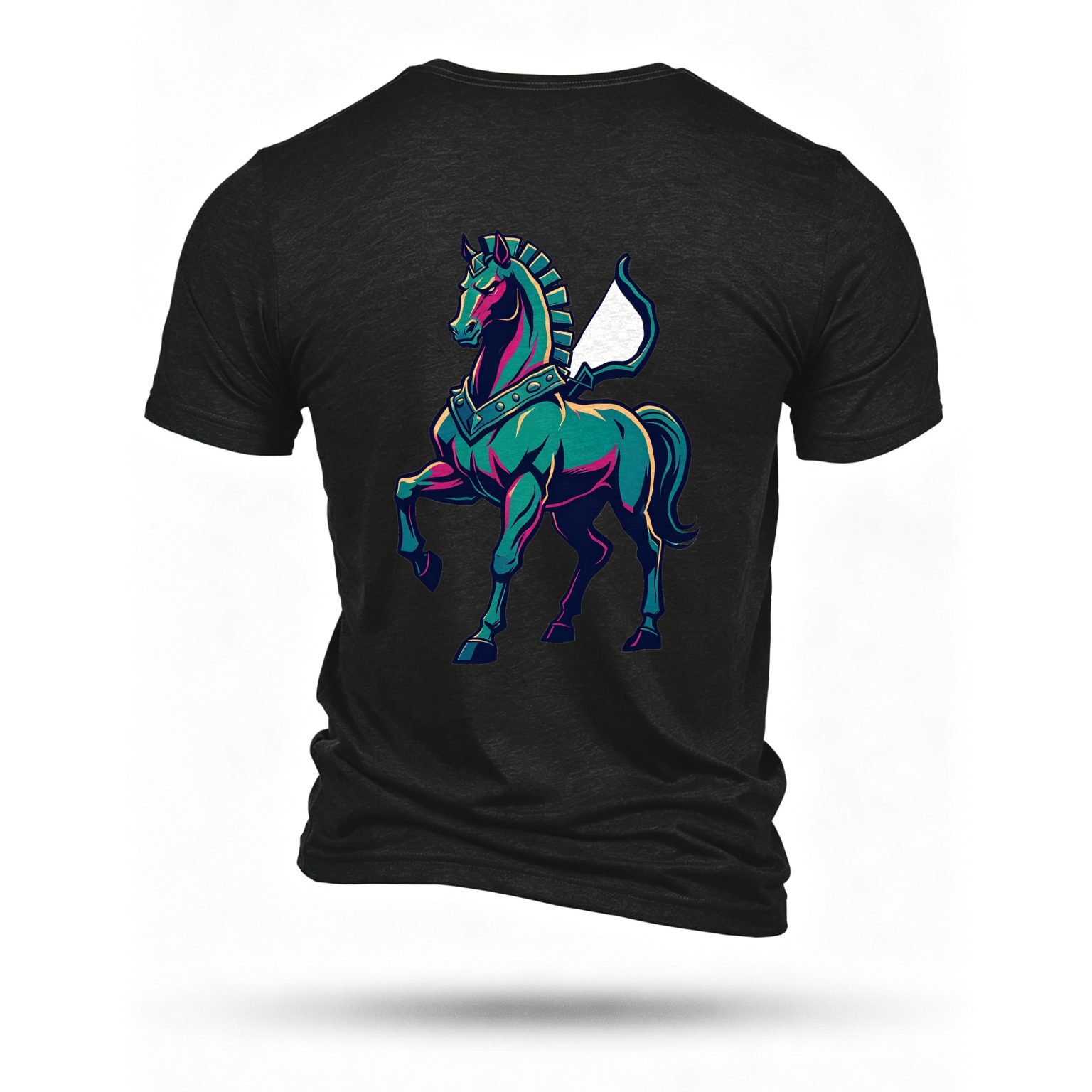 Black T-shirt, back print