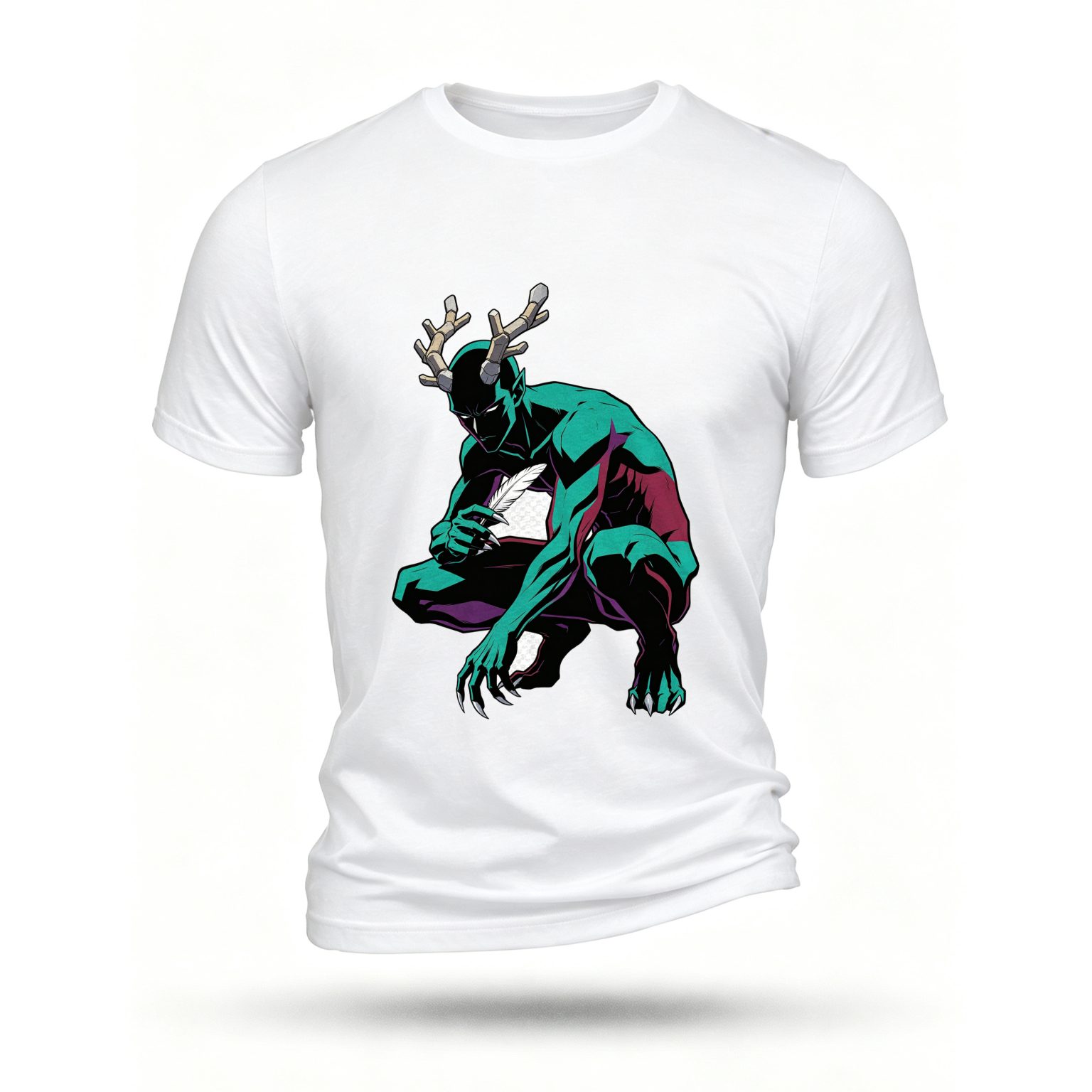 White T-shirt, front print