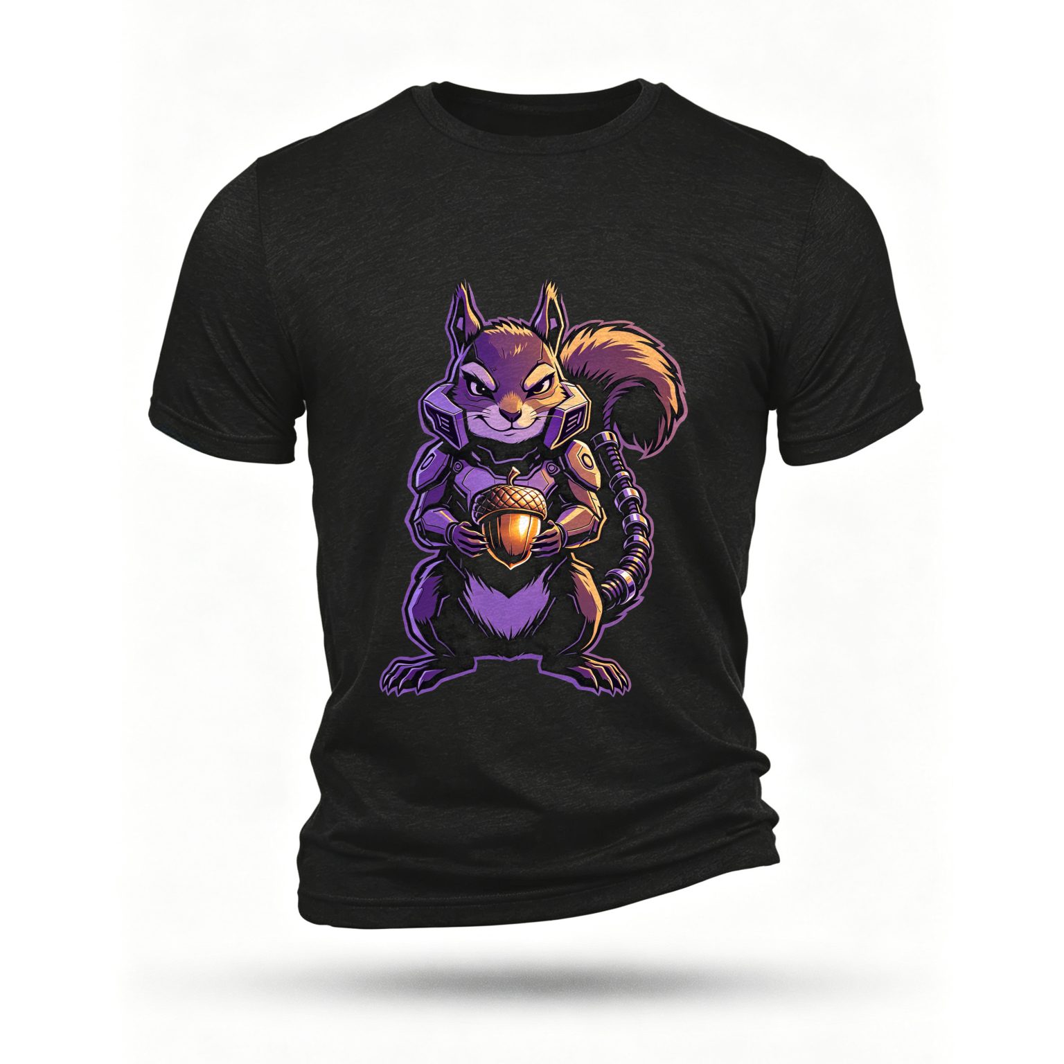 Black T-shirt, front print