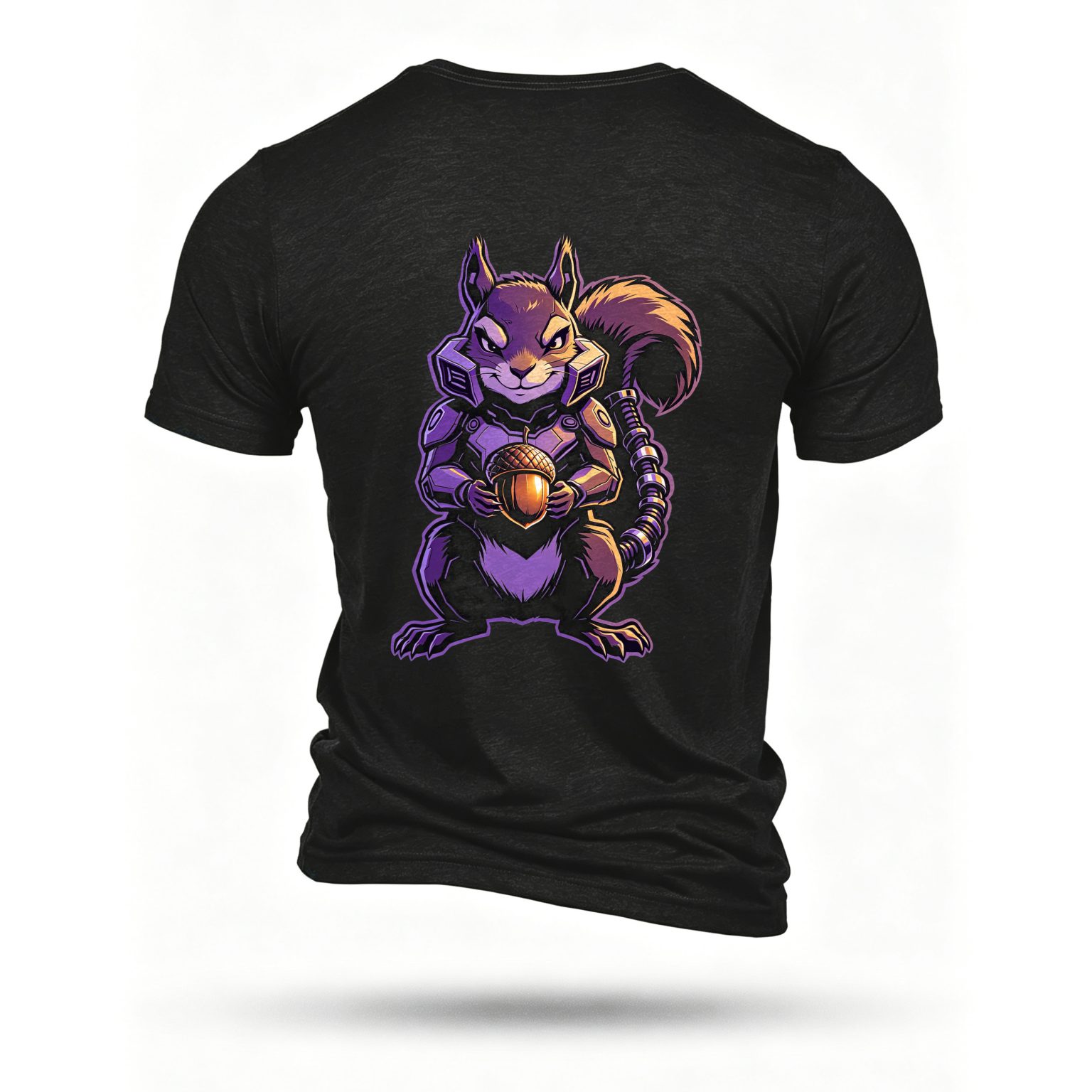Black T-shirt, back print