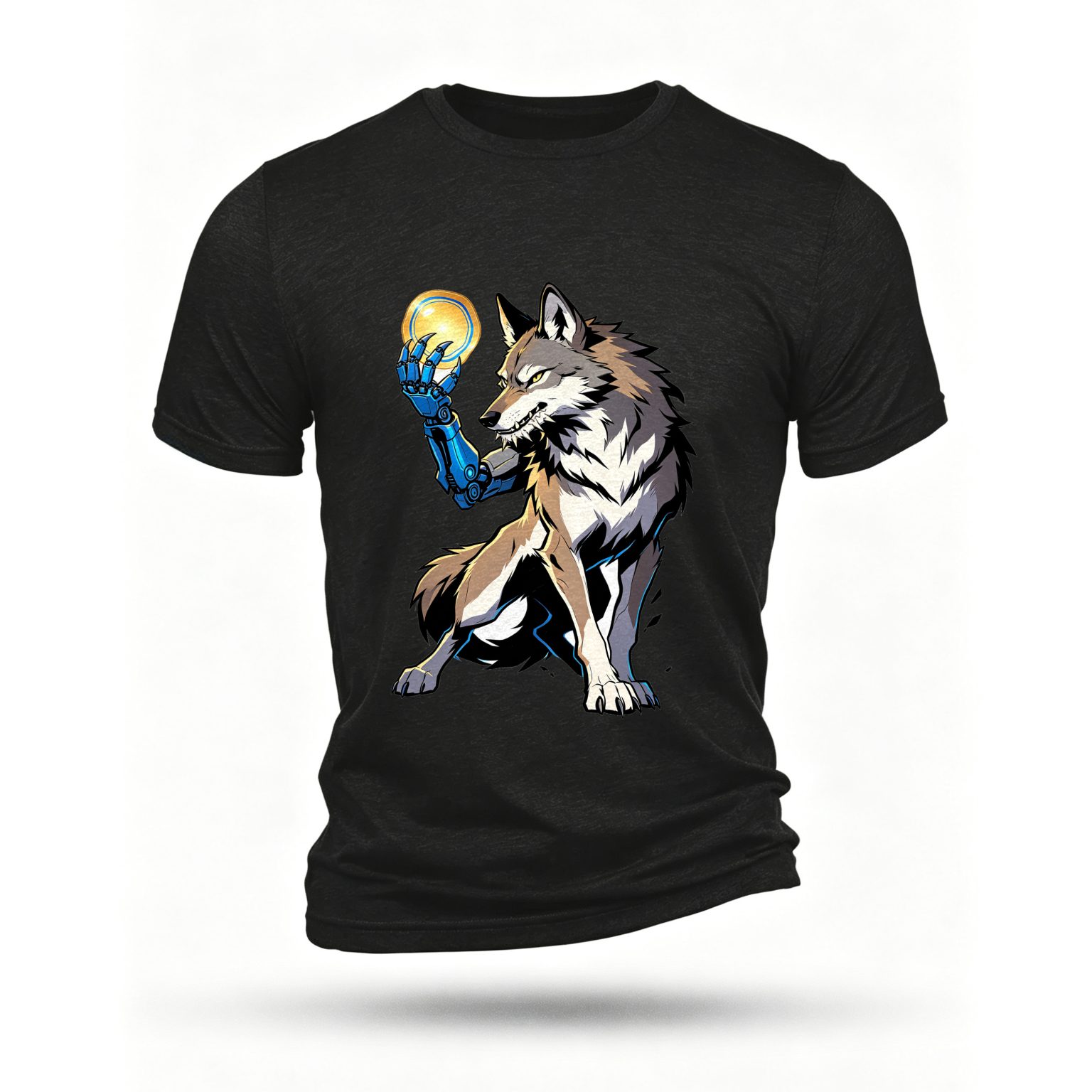 Black T-shirt, front print