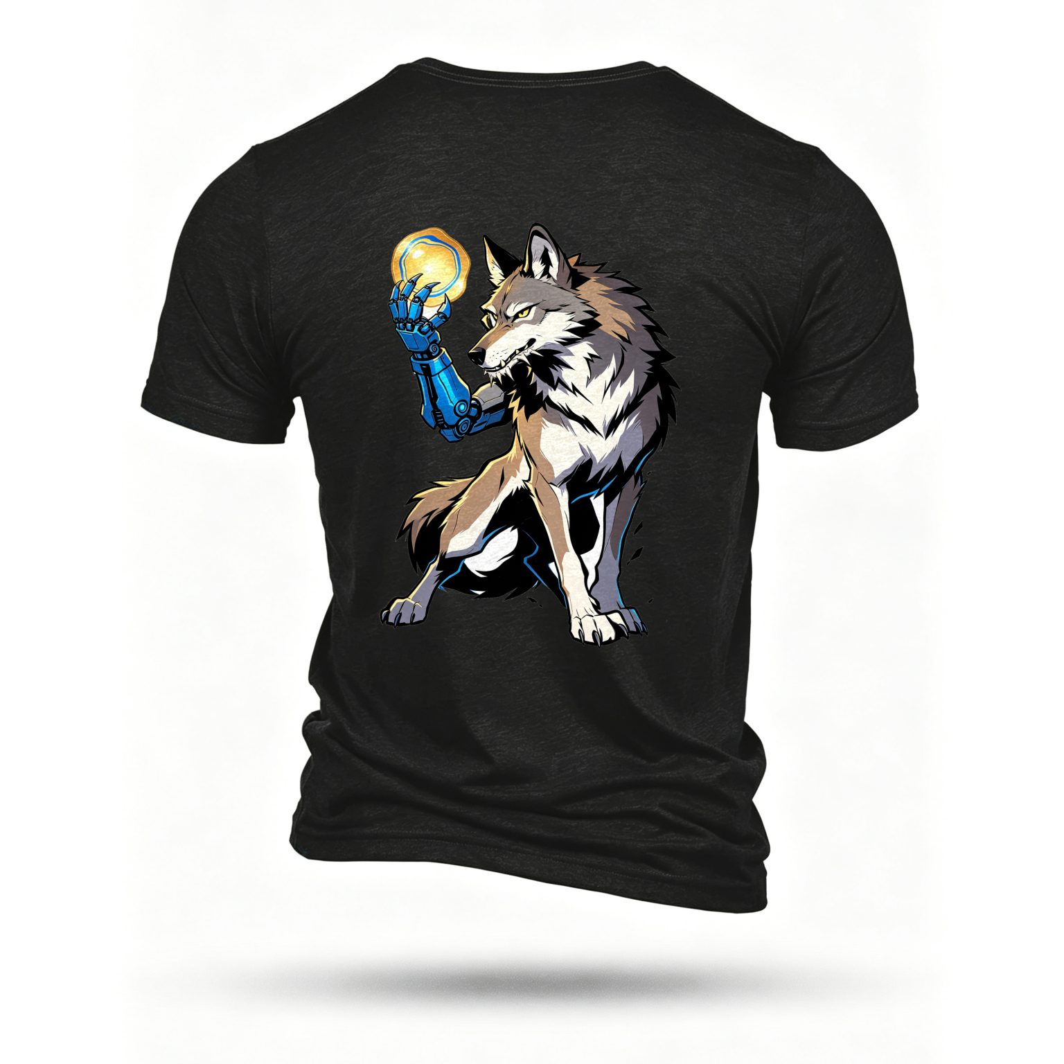 Black T-shirt, back print