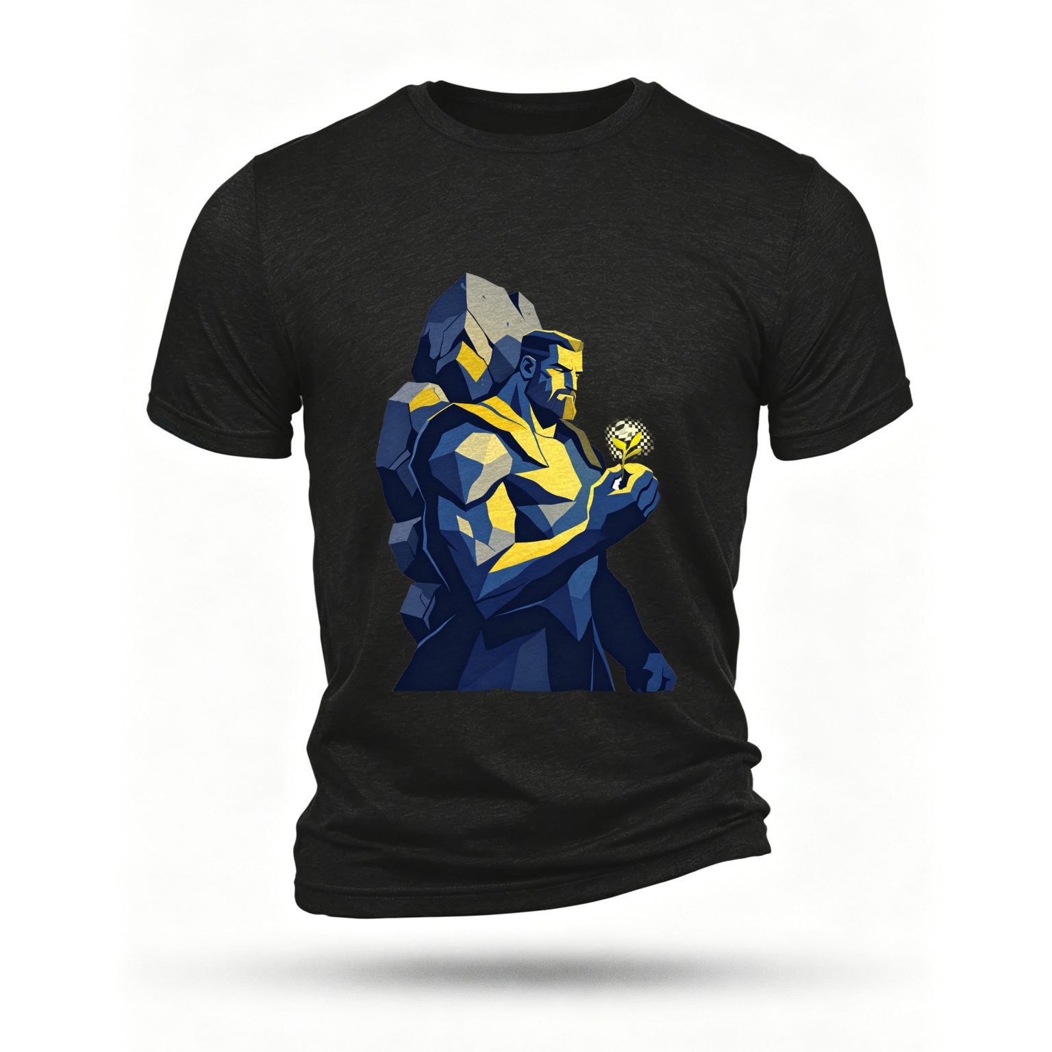Black T-shirt, front print