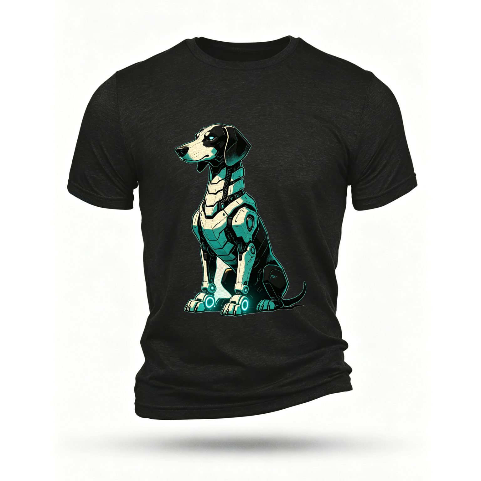 Black T-shirt, front print