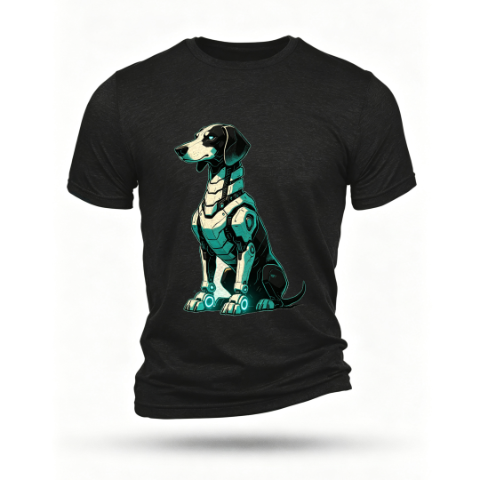 Black T-shirt, front print