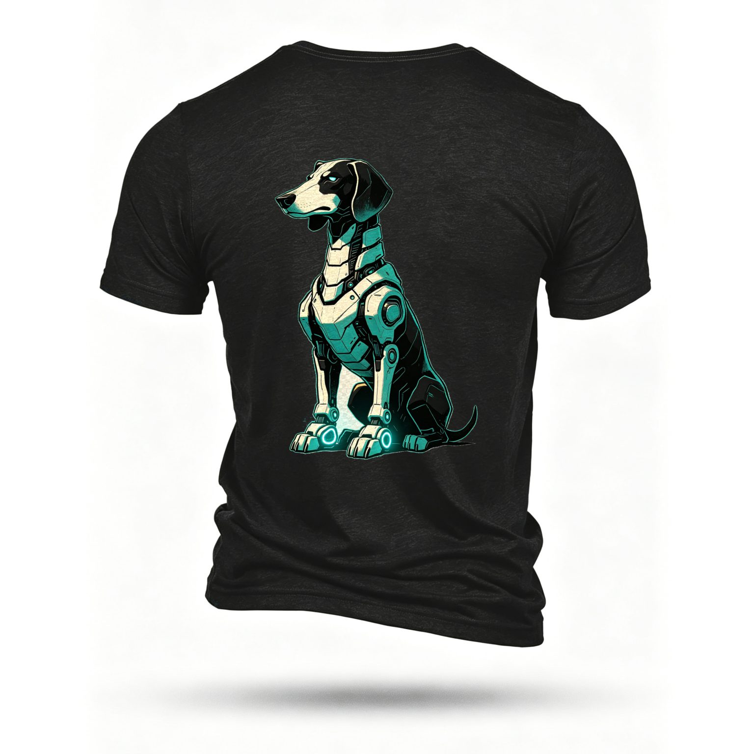 Black T-shirt, back print