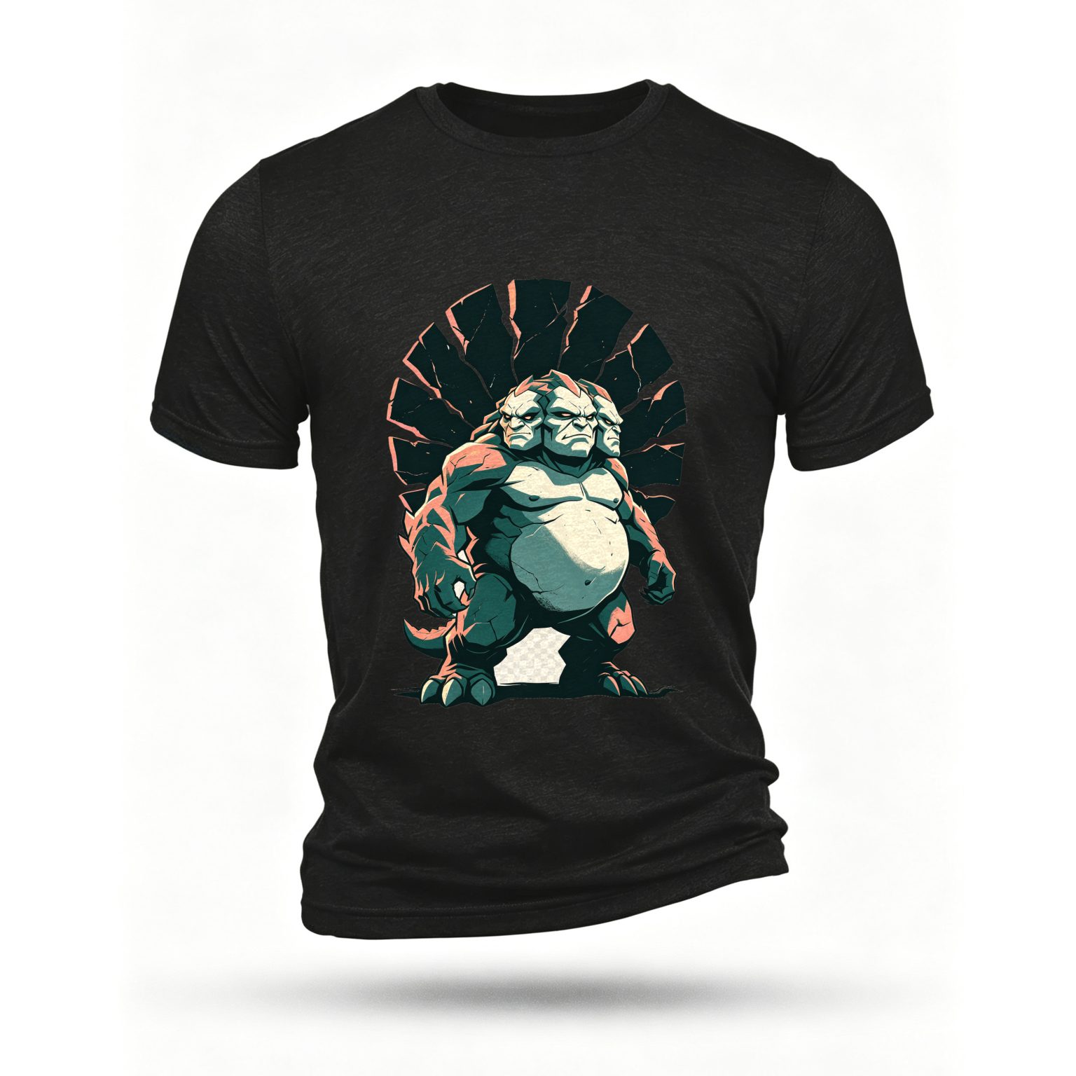 Black T-shirt, front print