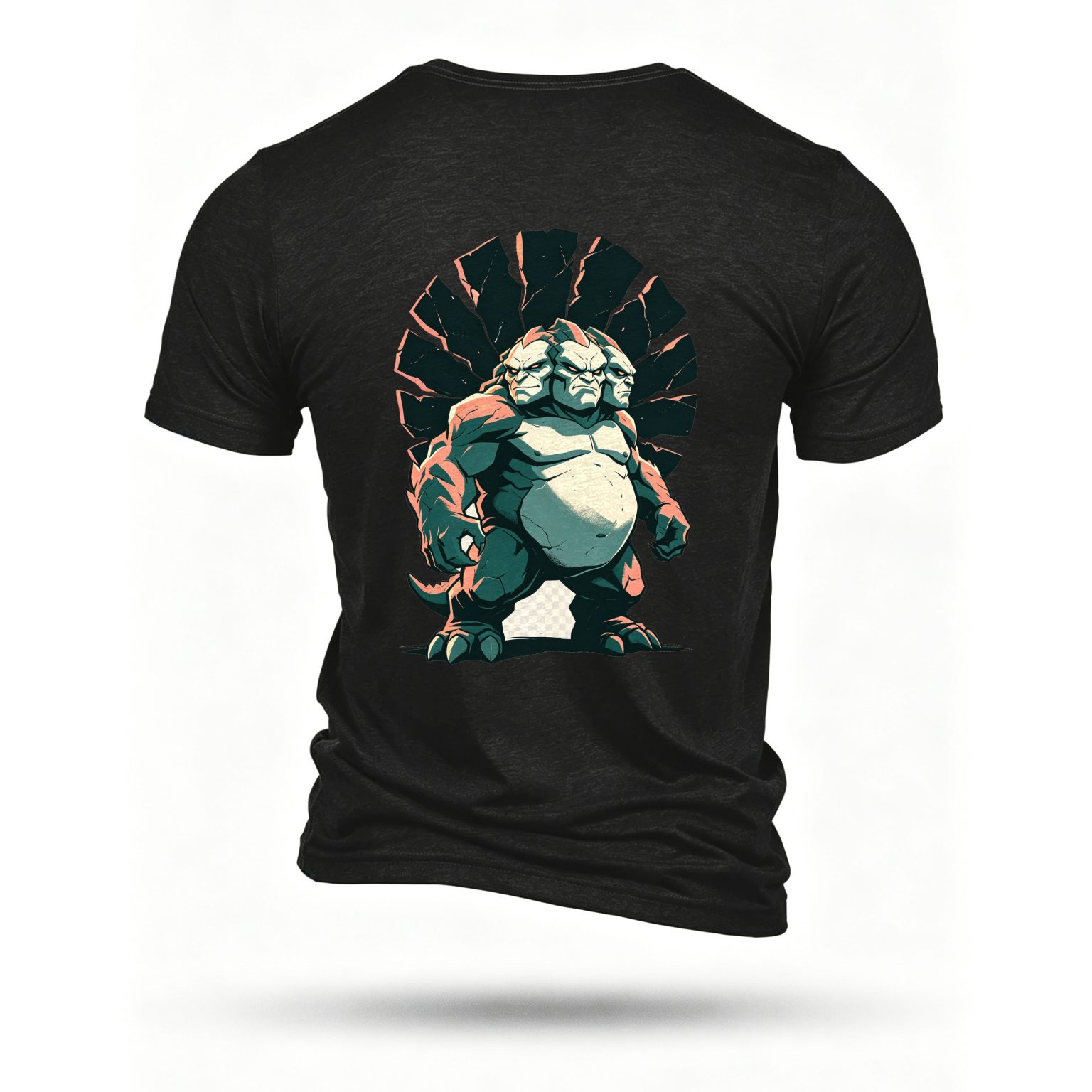 Black T-shirt, back print