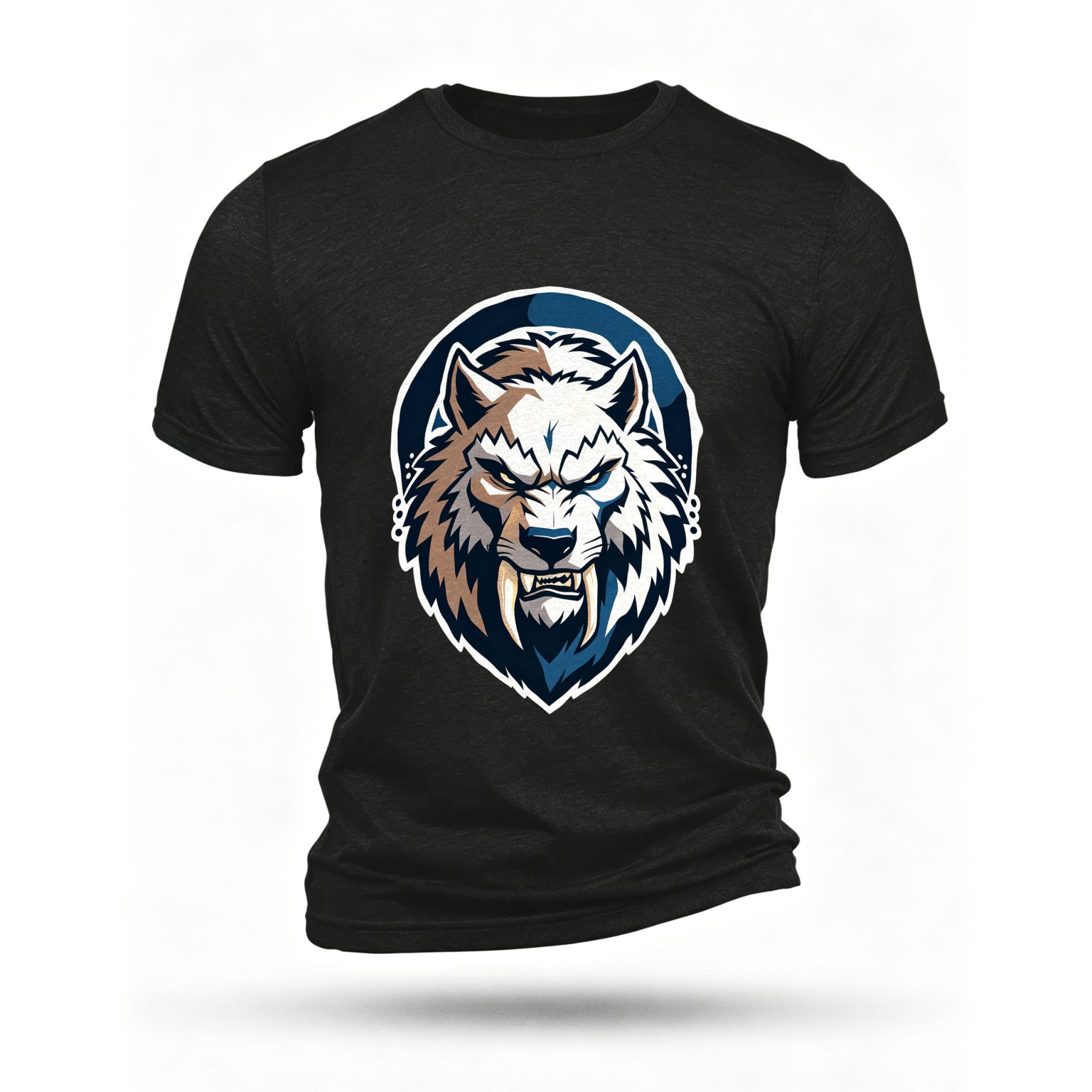 Black T-shirt, front print