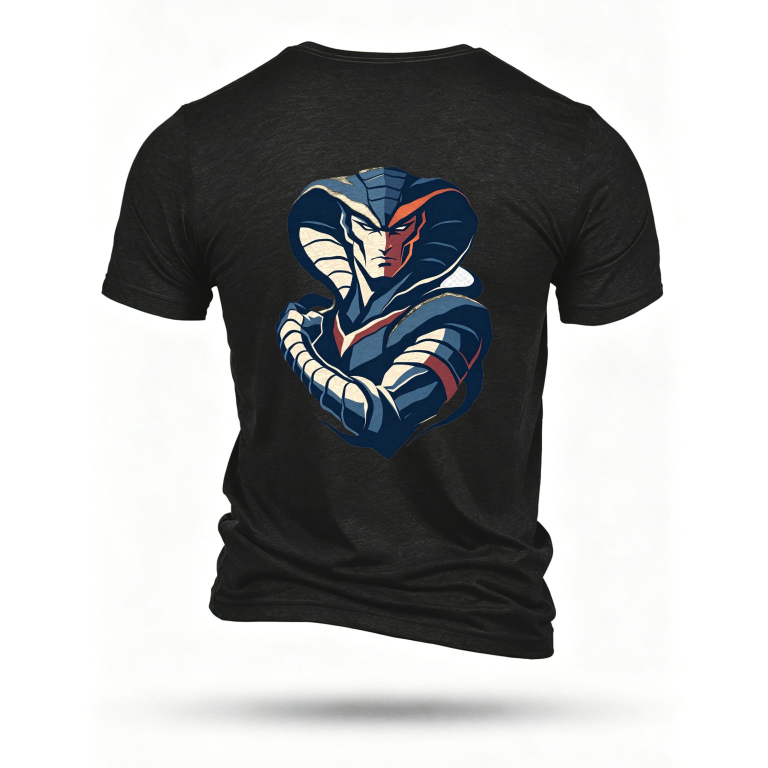 Black T-shirt, back print