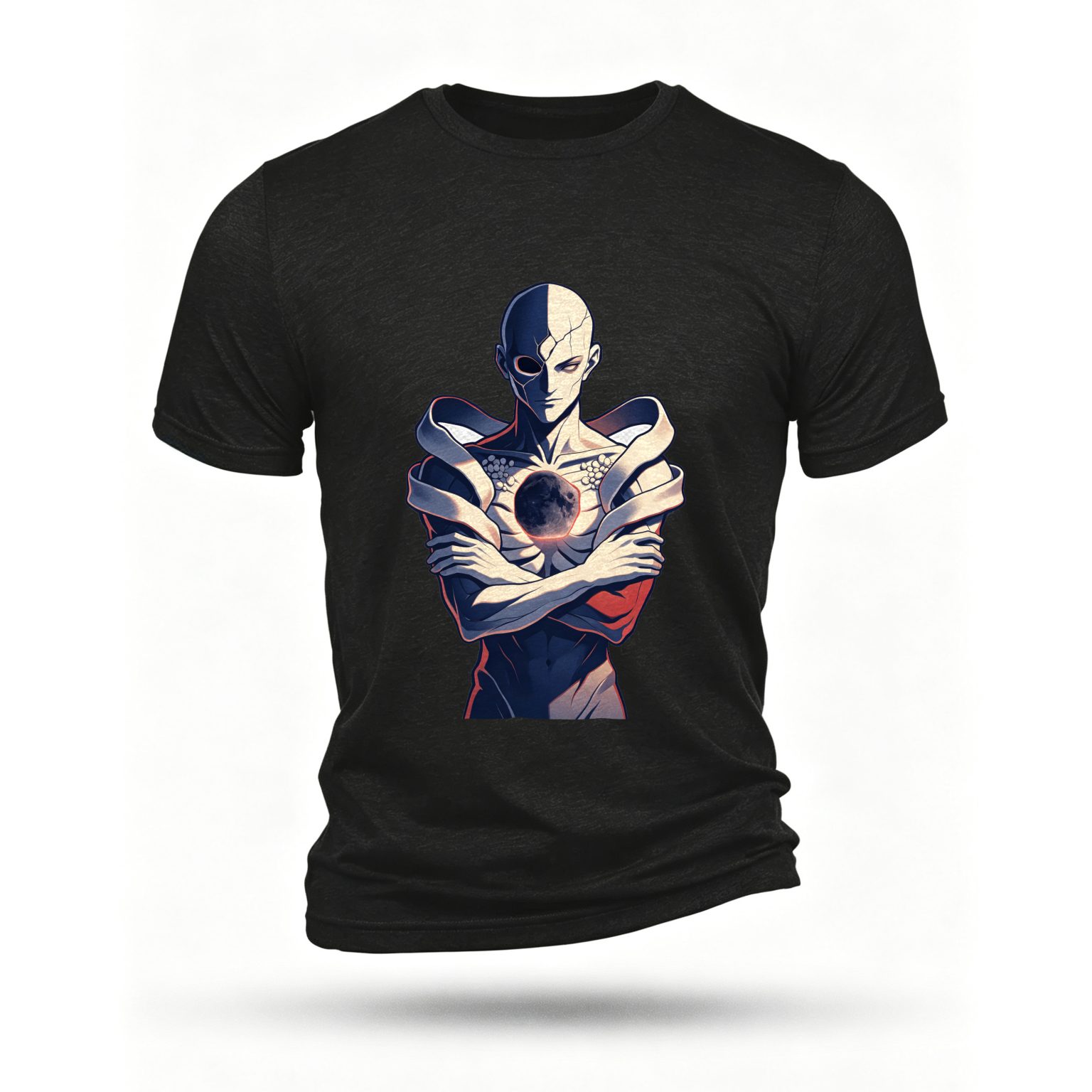 Black T-shirt, front print