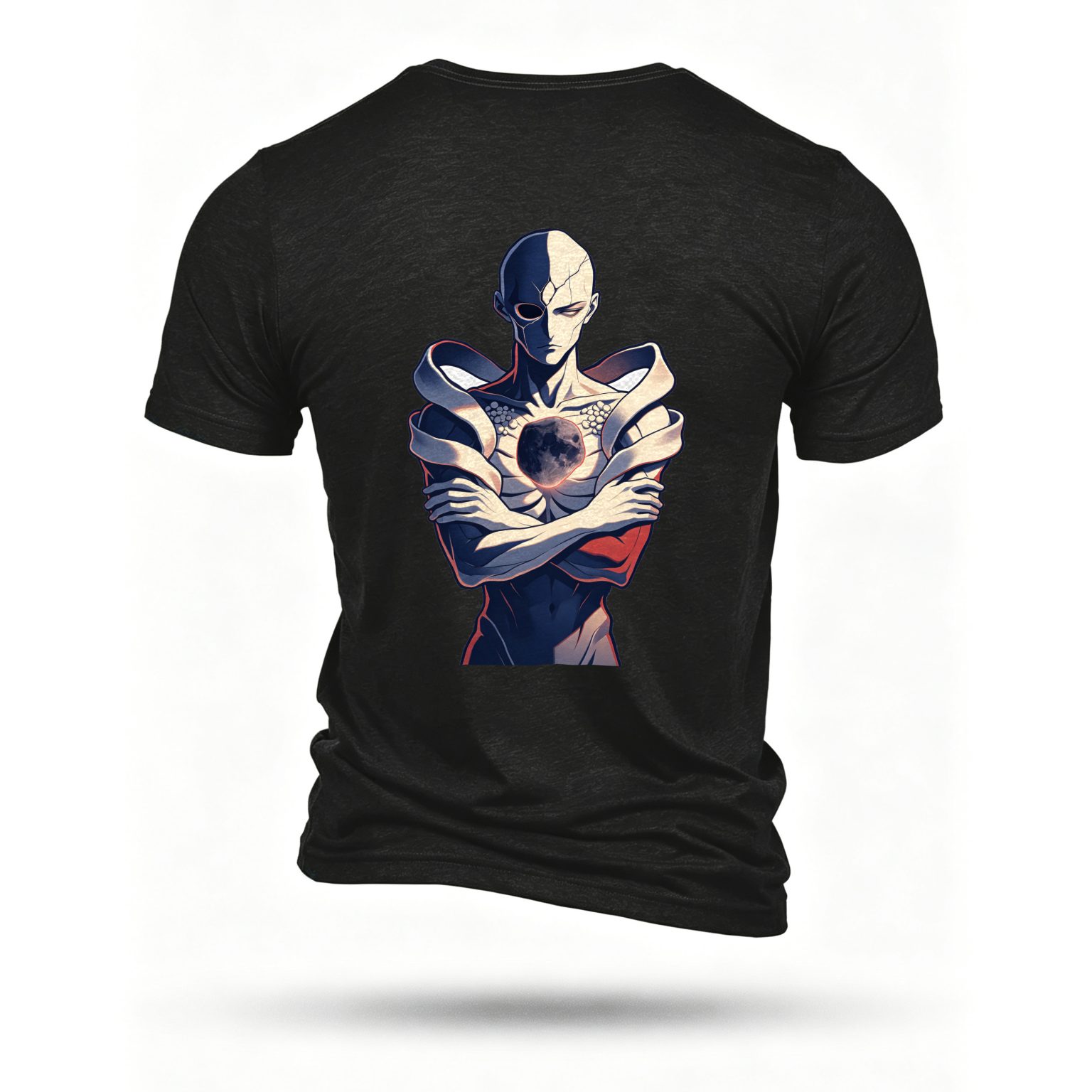 Black T-shirt, back print