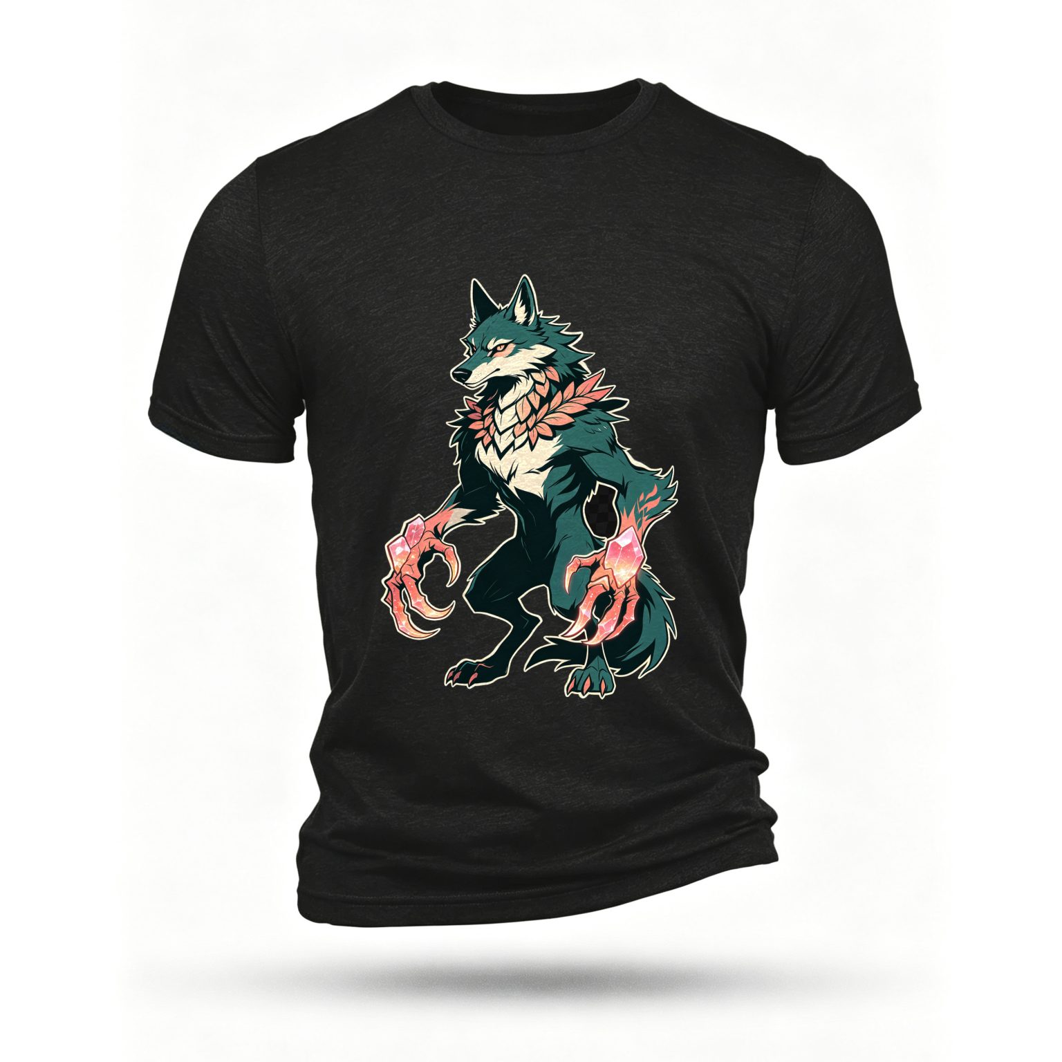 Black T-shirt, front print