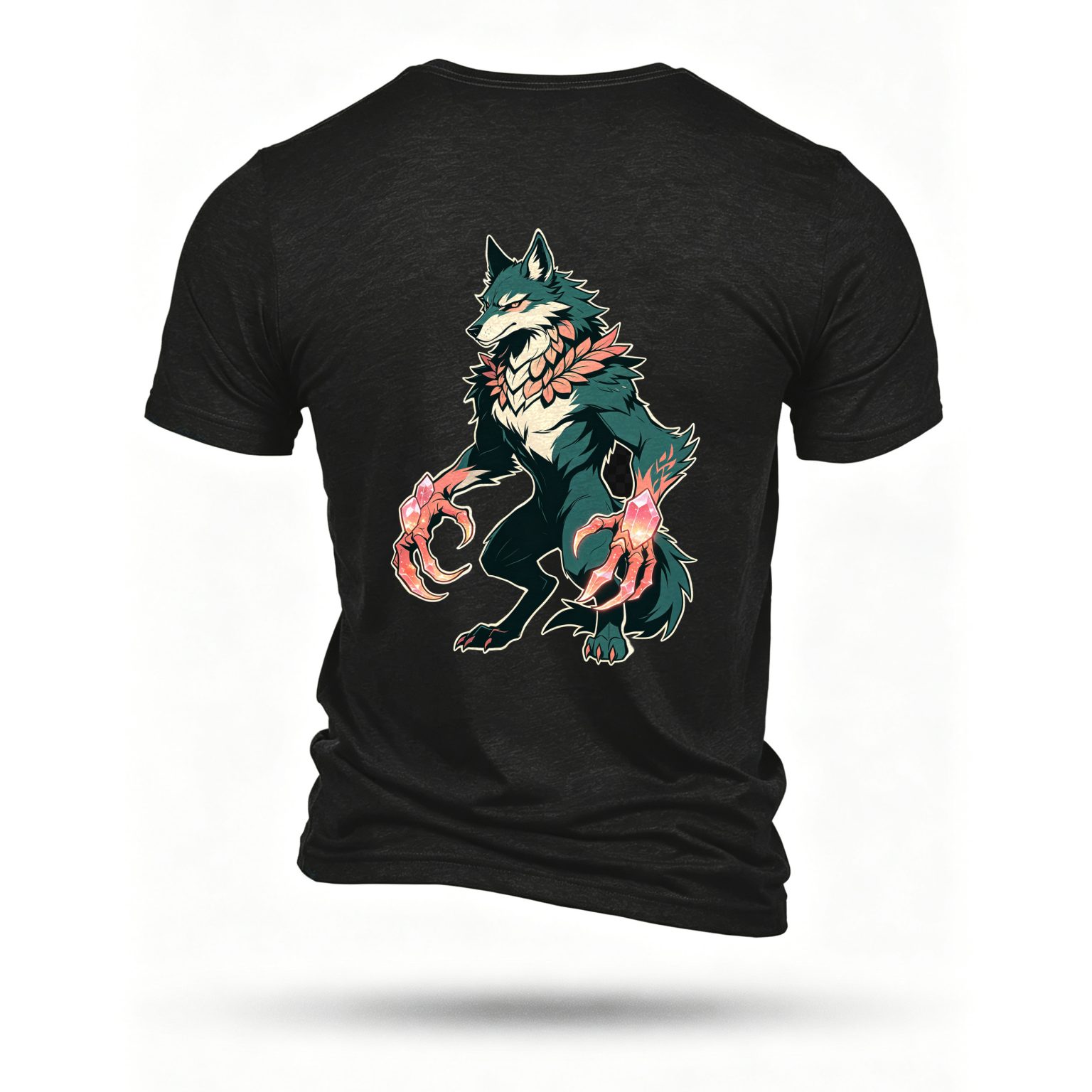 Black T-shirt, back print