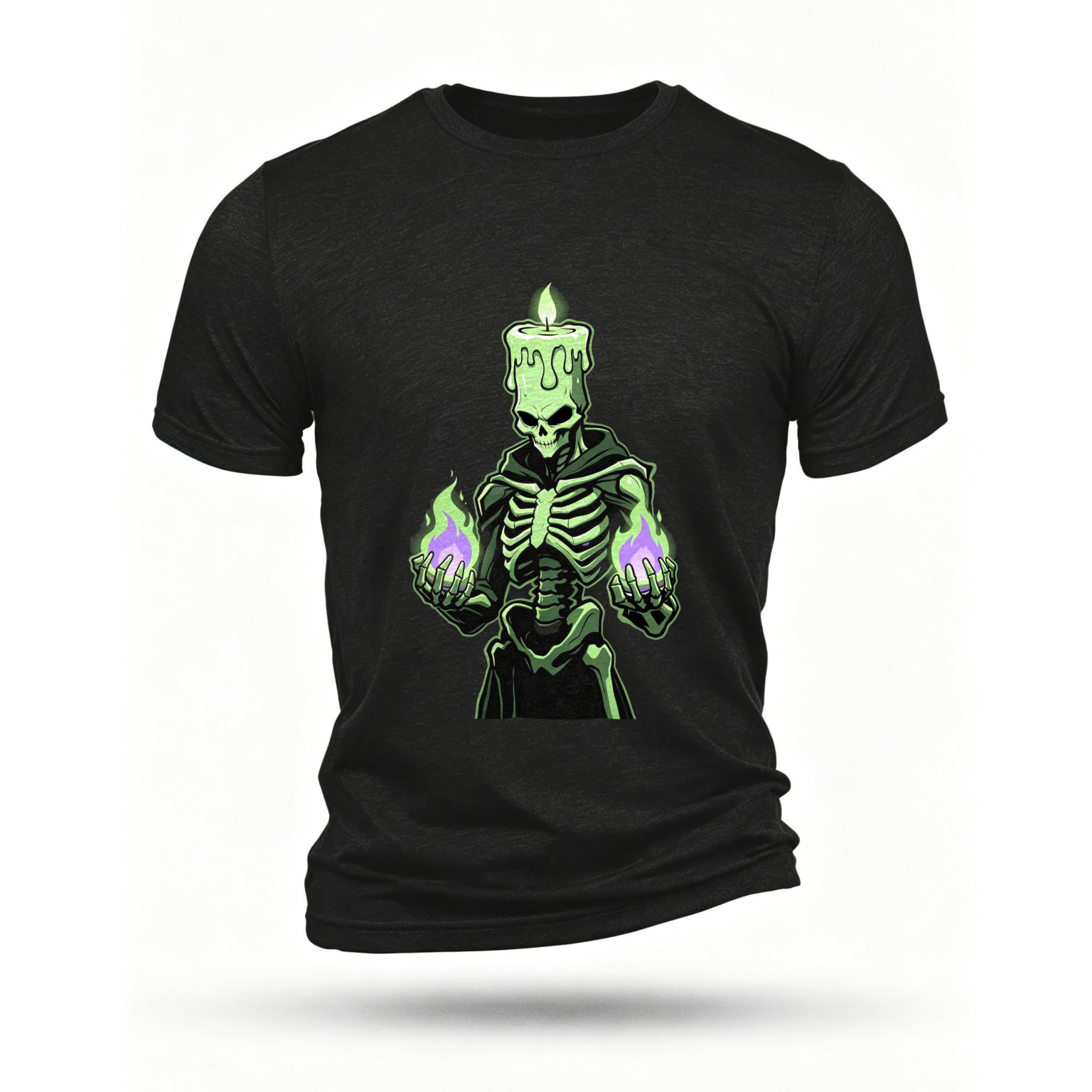Black T-shirt, front print