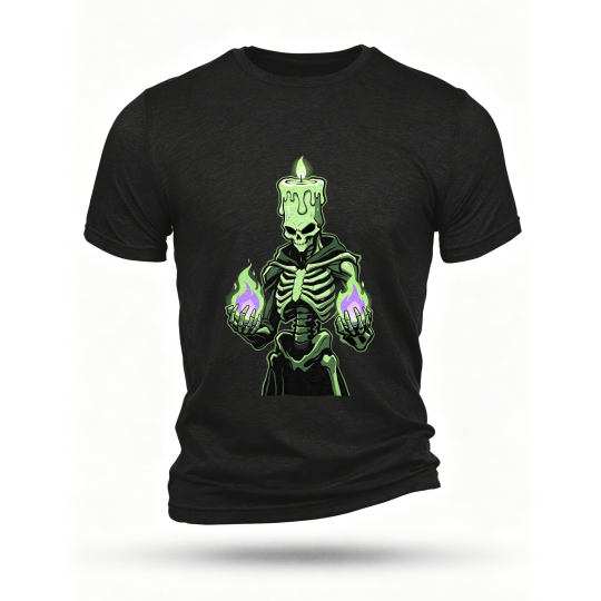 Black T-shirt, front print