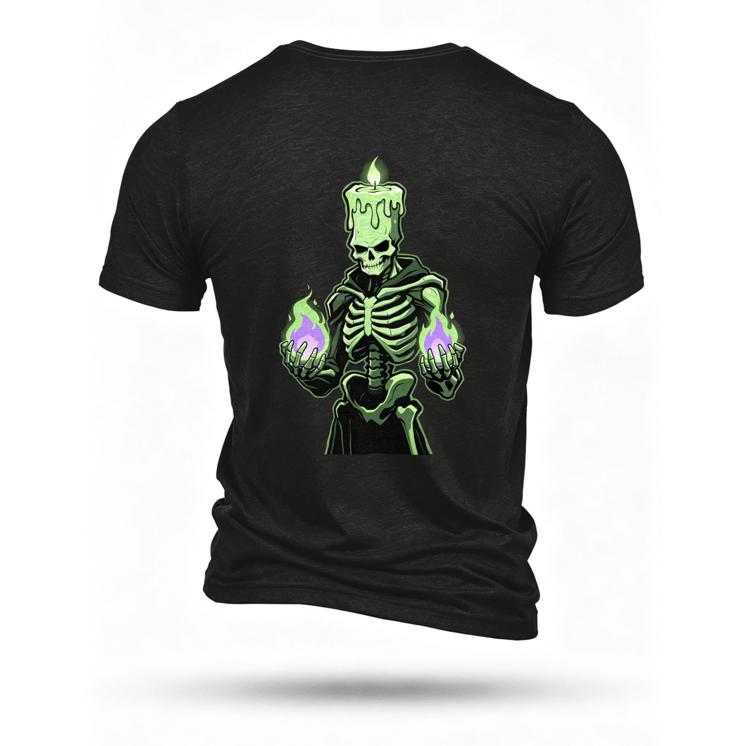 Black T-shirt, back print