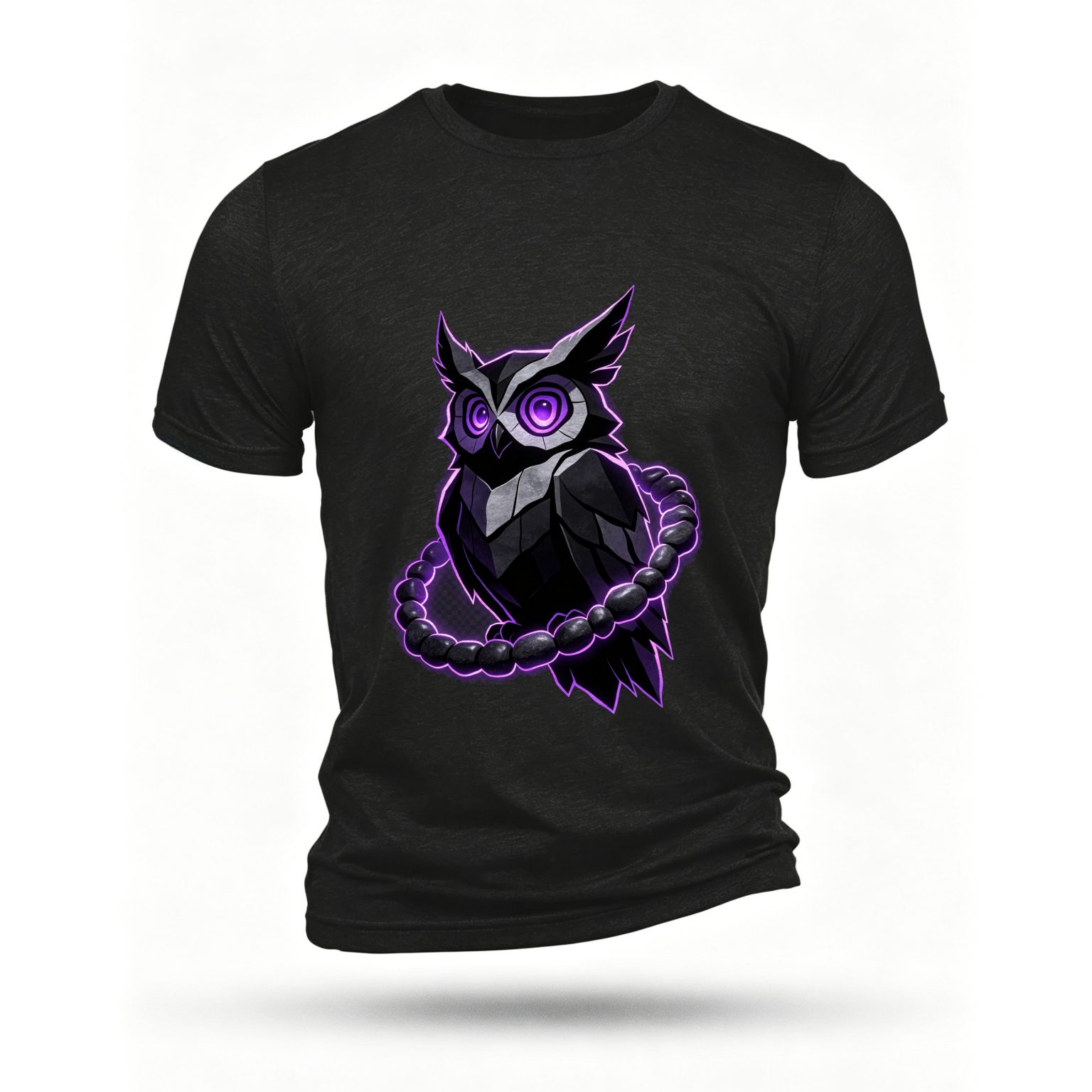 Black T-shirt, front print