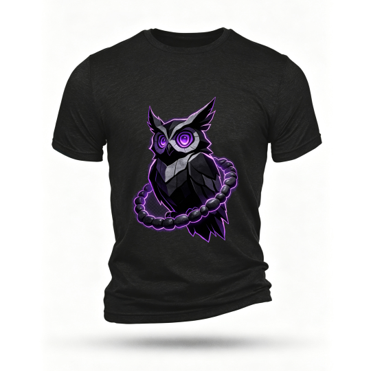 Black T-shirt, front print