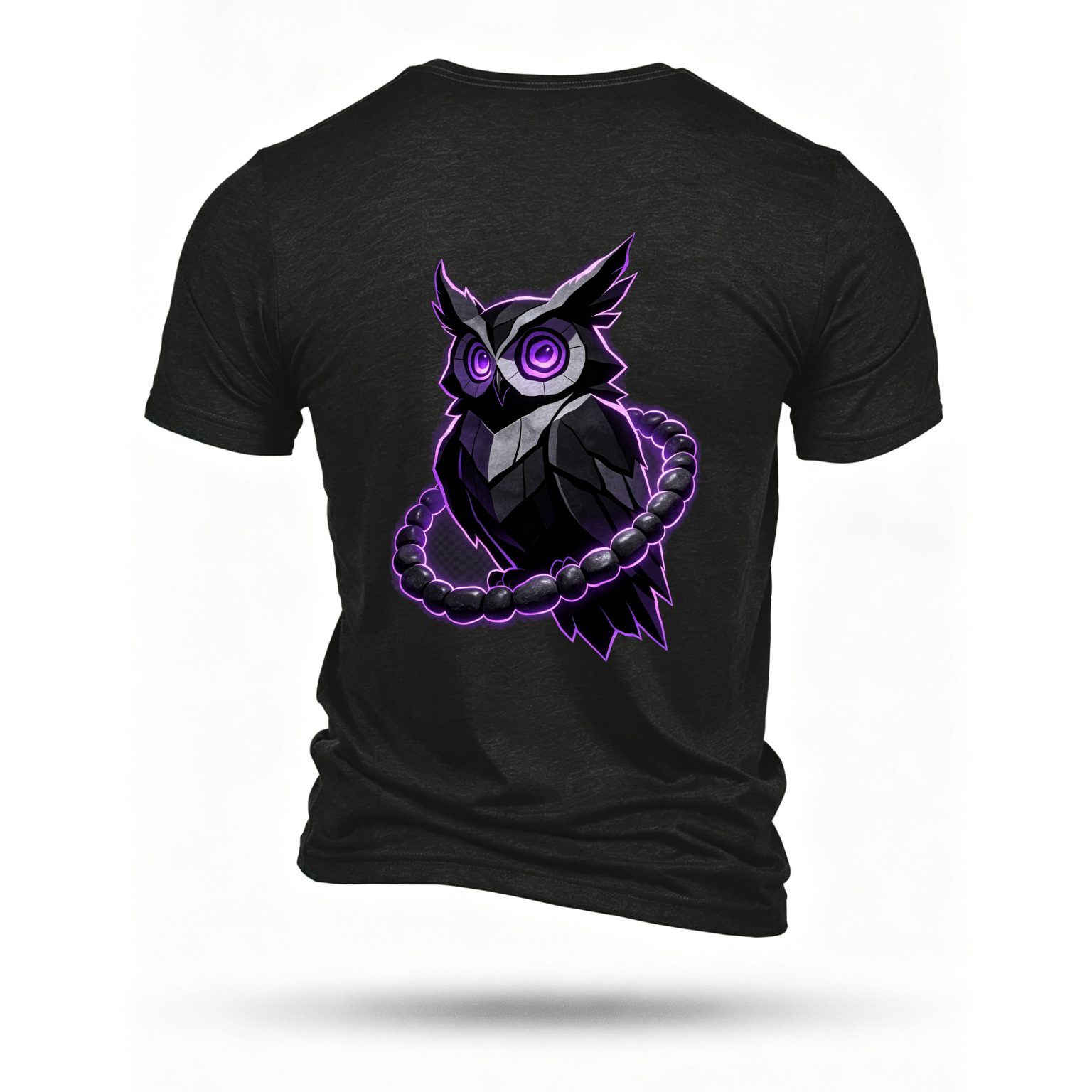 Black T-shirt, back print