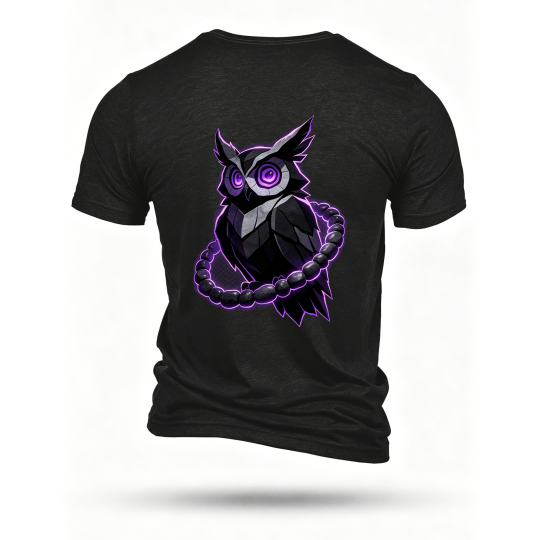 Black T-shirt, back print