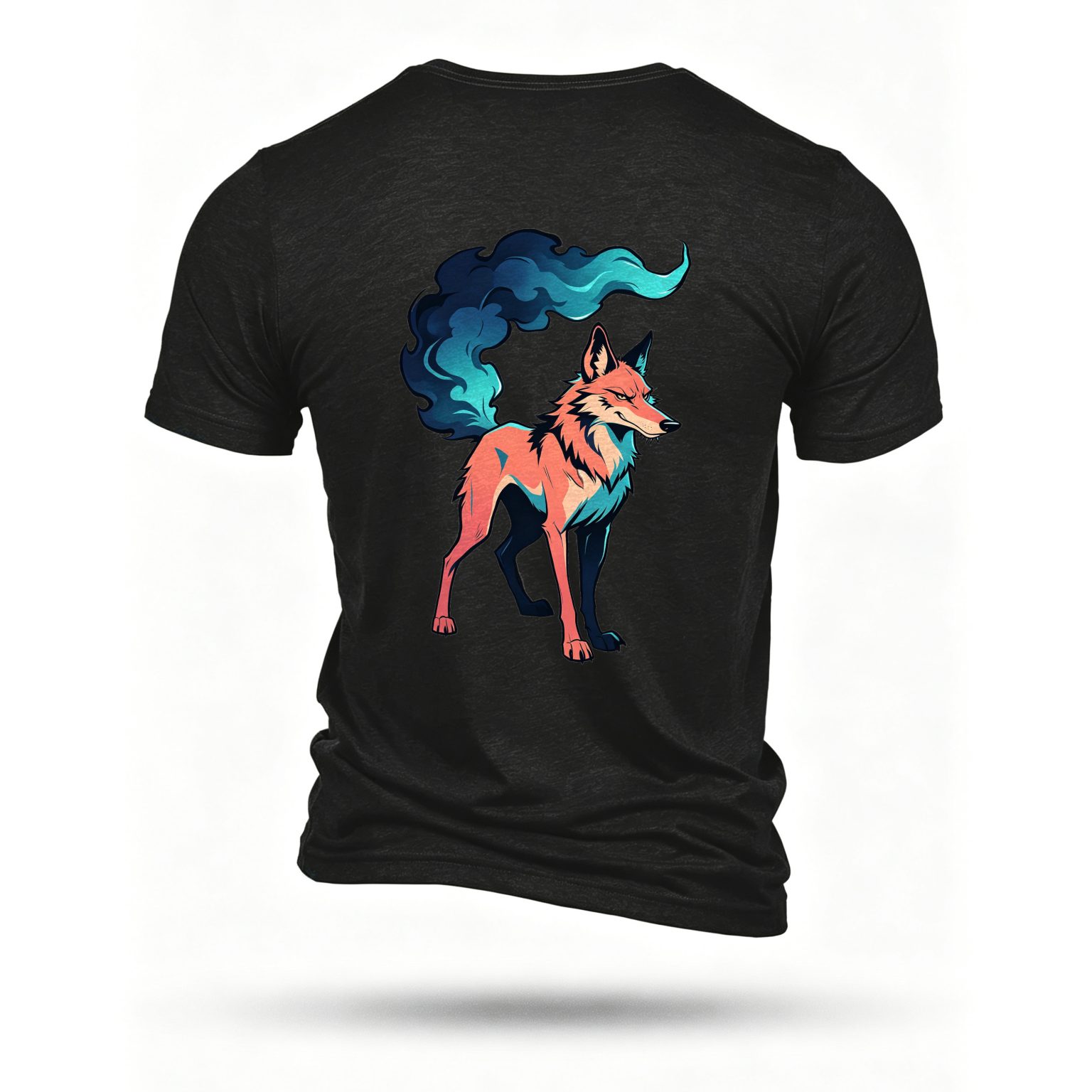 Black T-shirt, back print