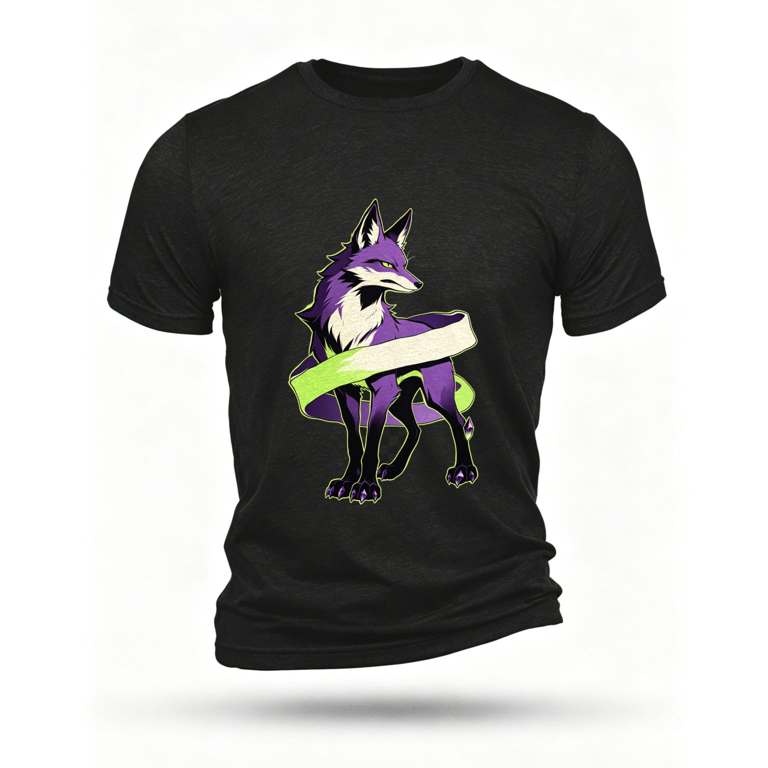 Black T-shirt, front print