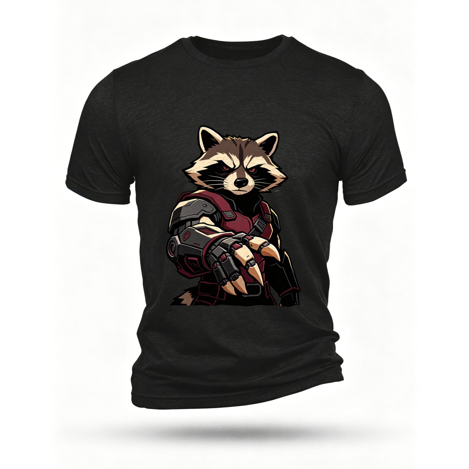 Black T-shirt, front print