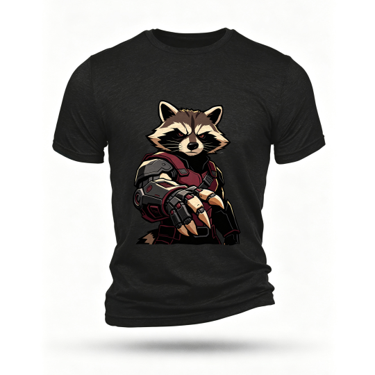 Black T-shirt, front print