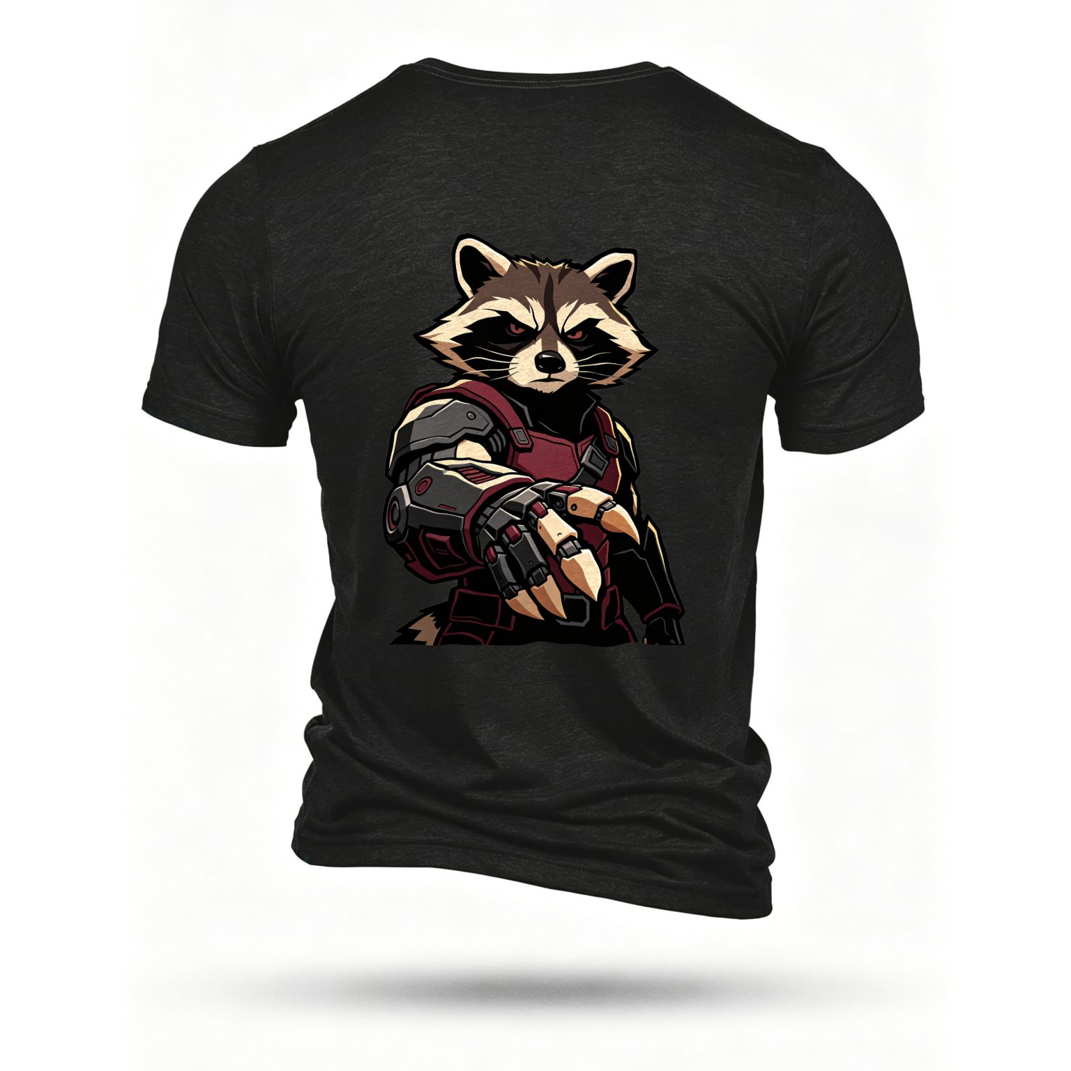 Black T-shirt, back print