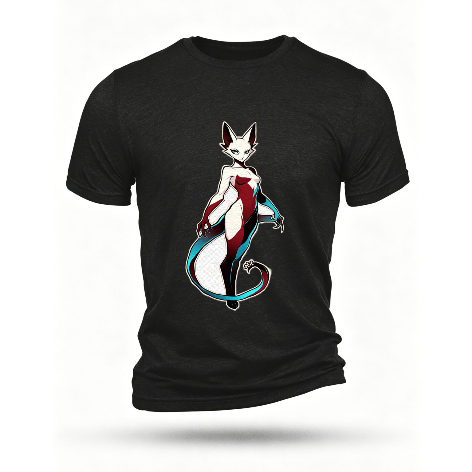Black T-shirt, front print
