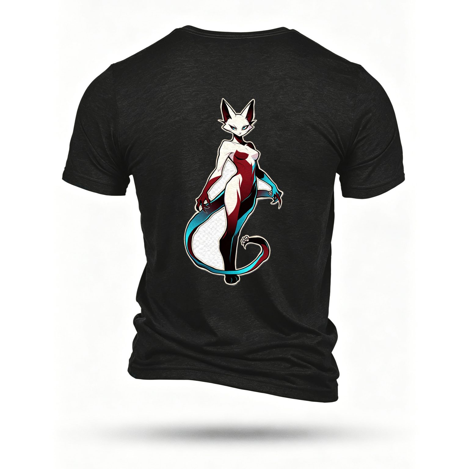 Black T-shirt, back print