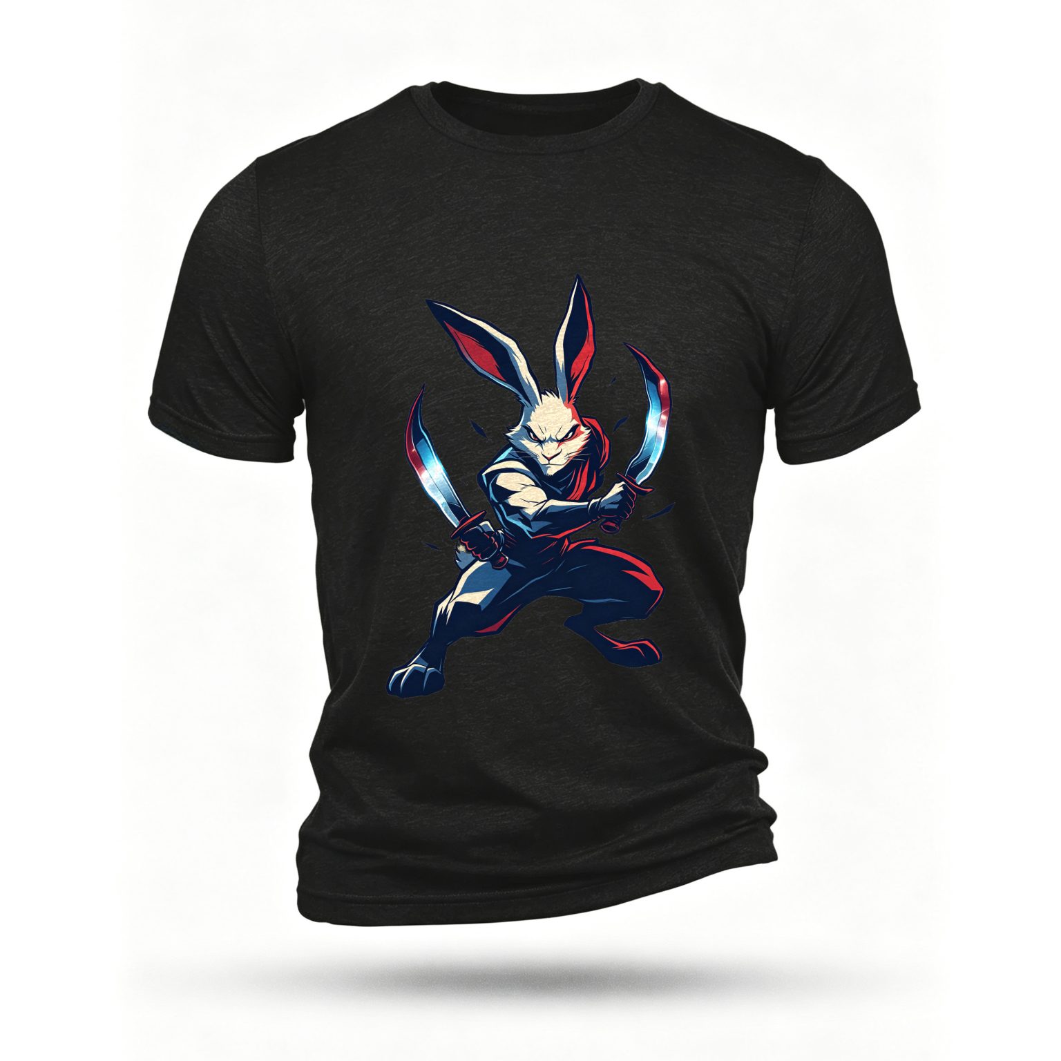 Black T-shirt, front print