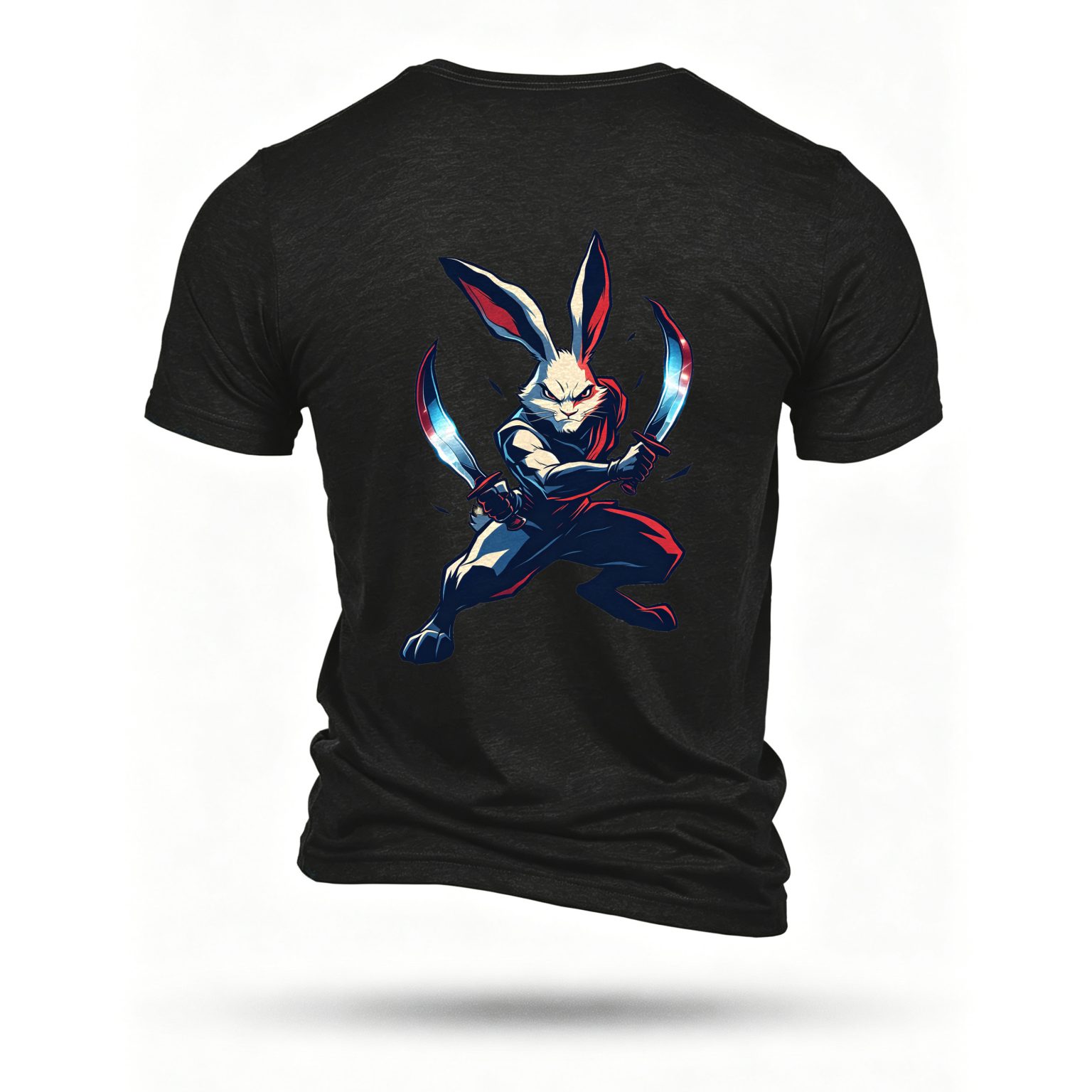 Black T-shirt, back print