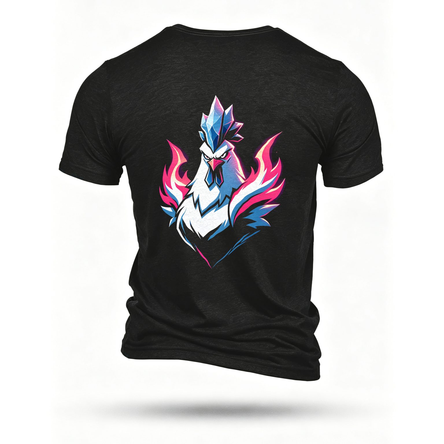 Black T-shirt, back print