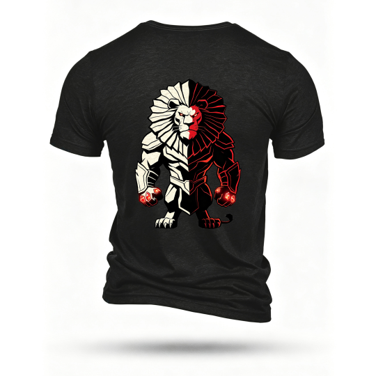 Black T-shirt, back print