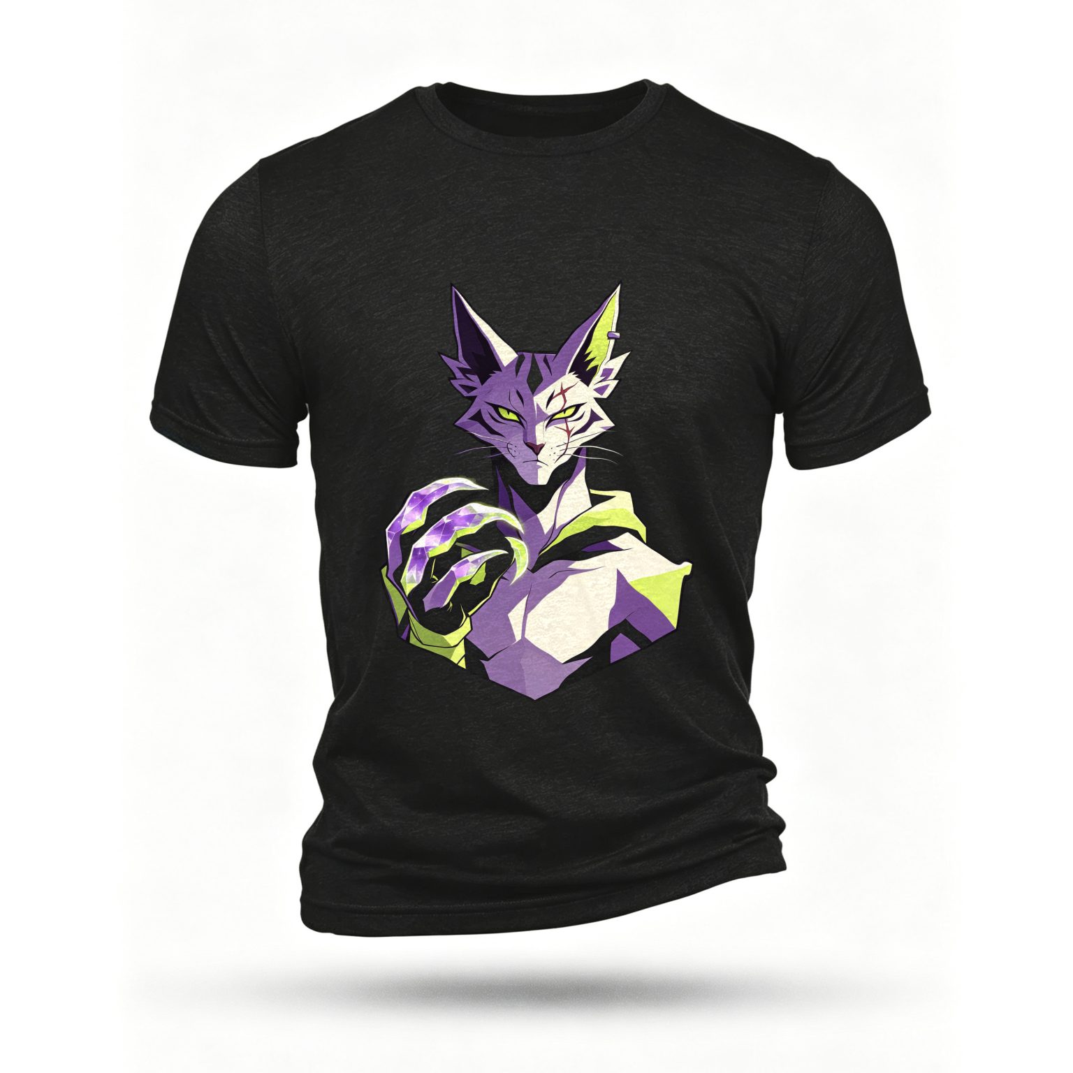 Black T-shirt, front print