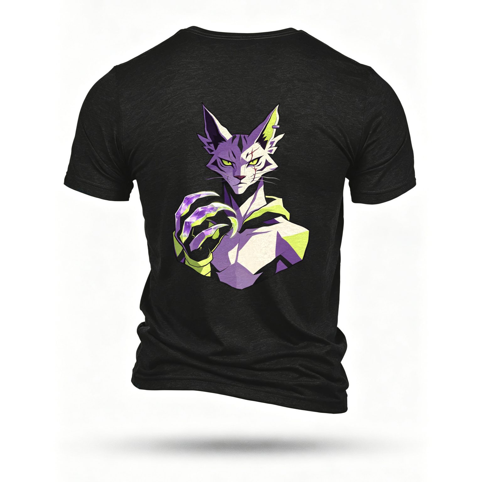 Black T-shirt, back print
