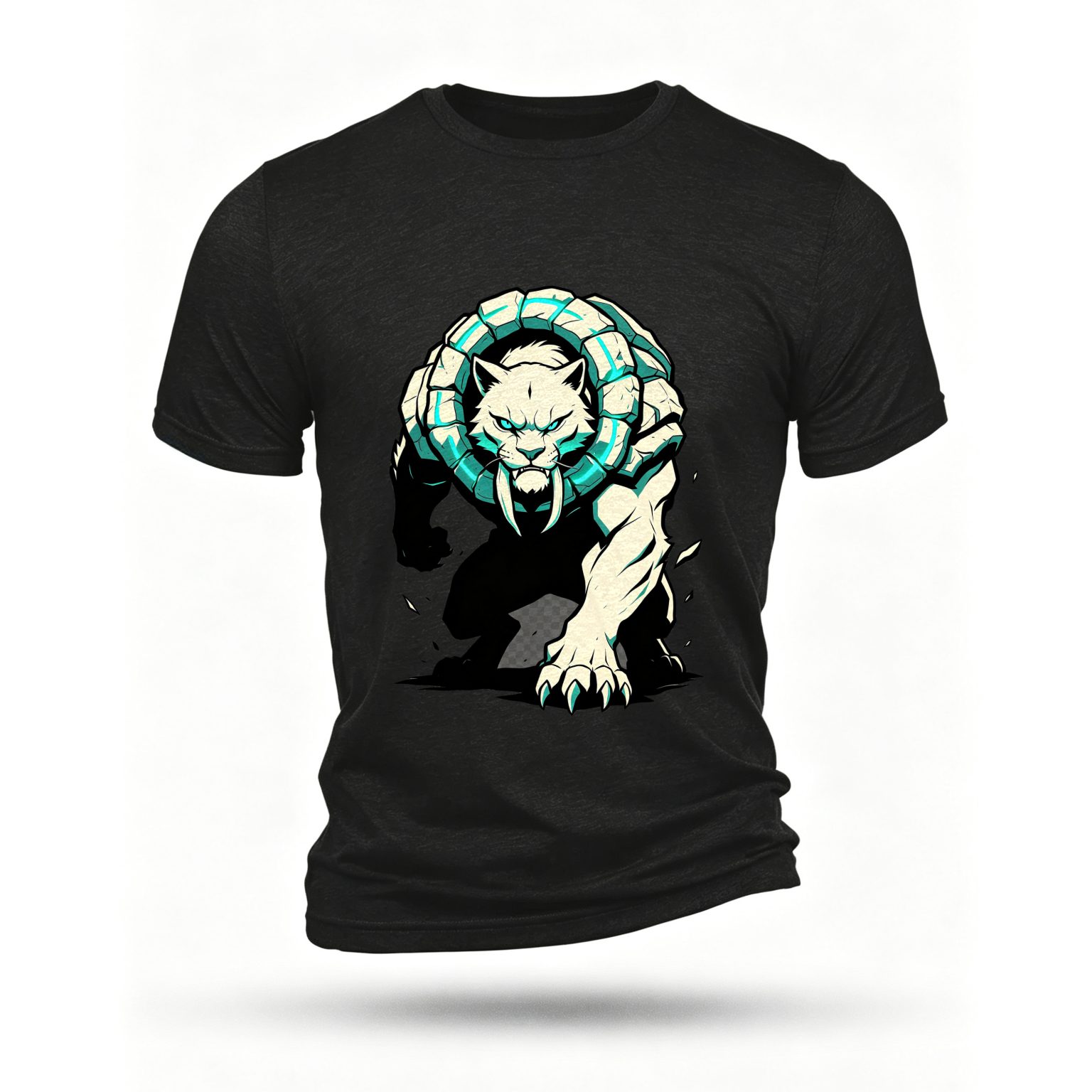 Black T-shirt, front print