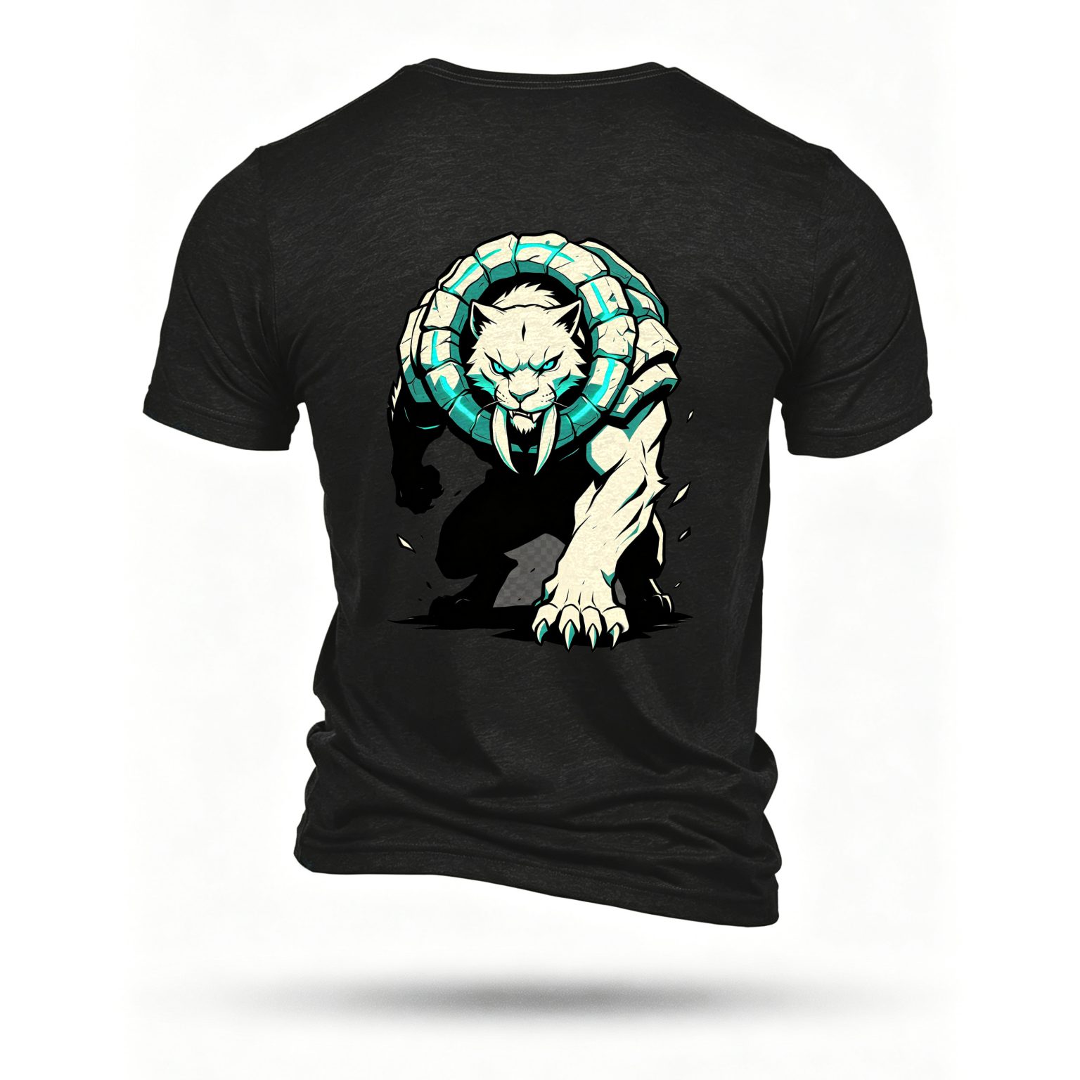 Black T-shirt, back print