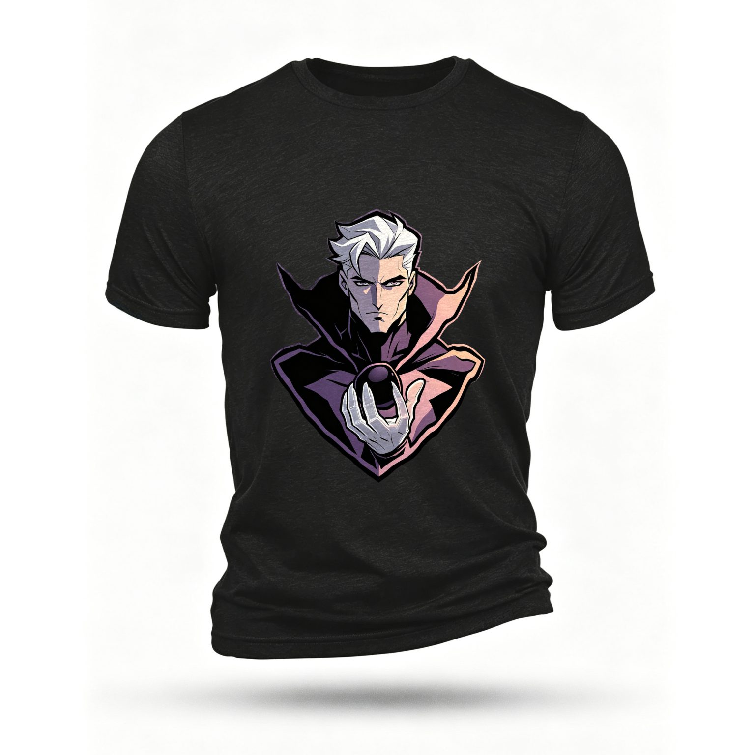 Black T-shirt, front print