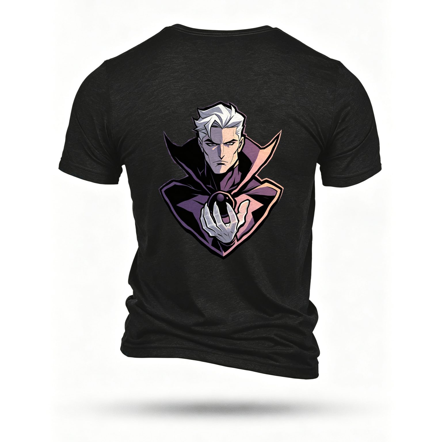Black T-shirt, back print