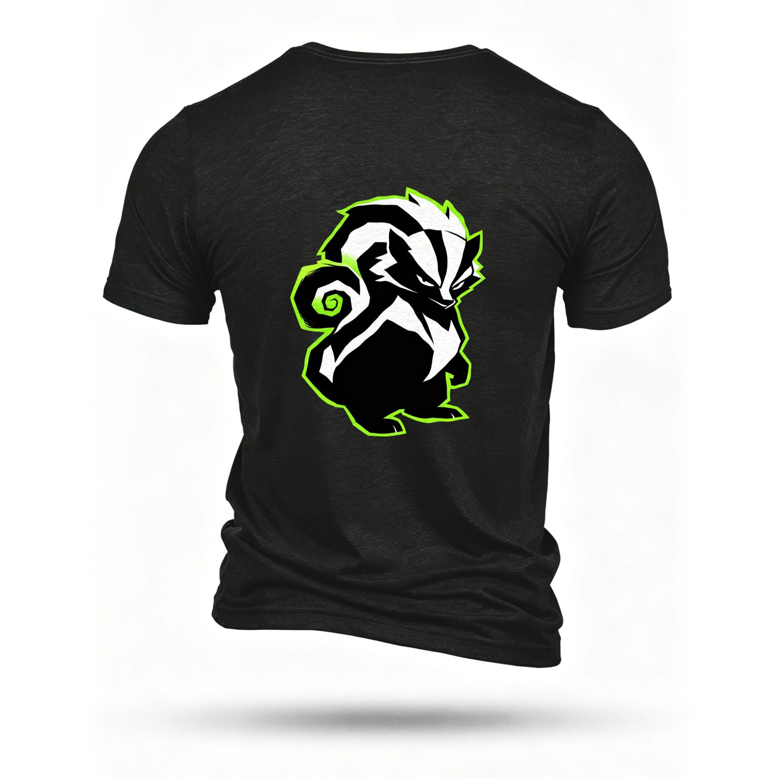 Black T-shirt, back print