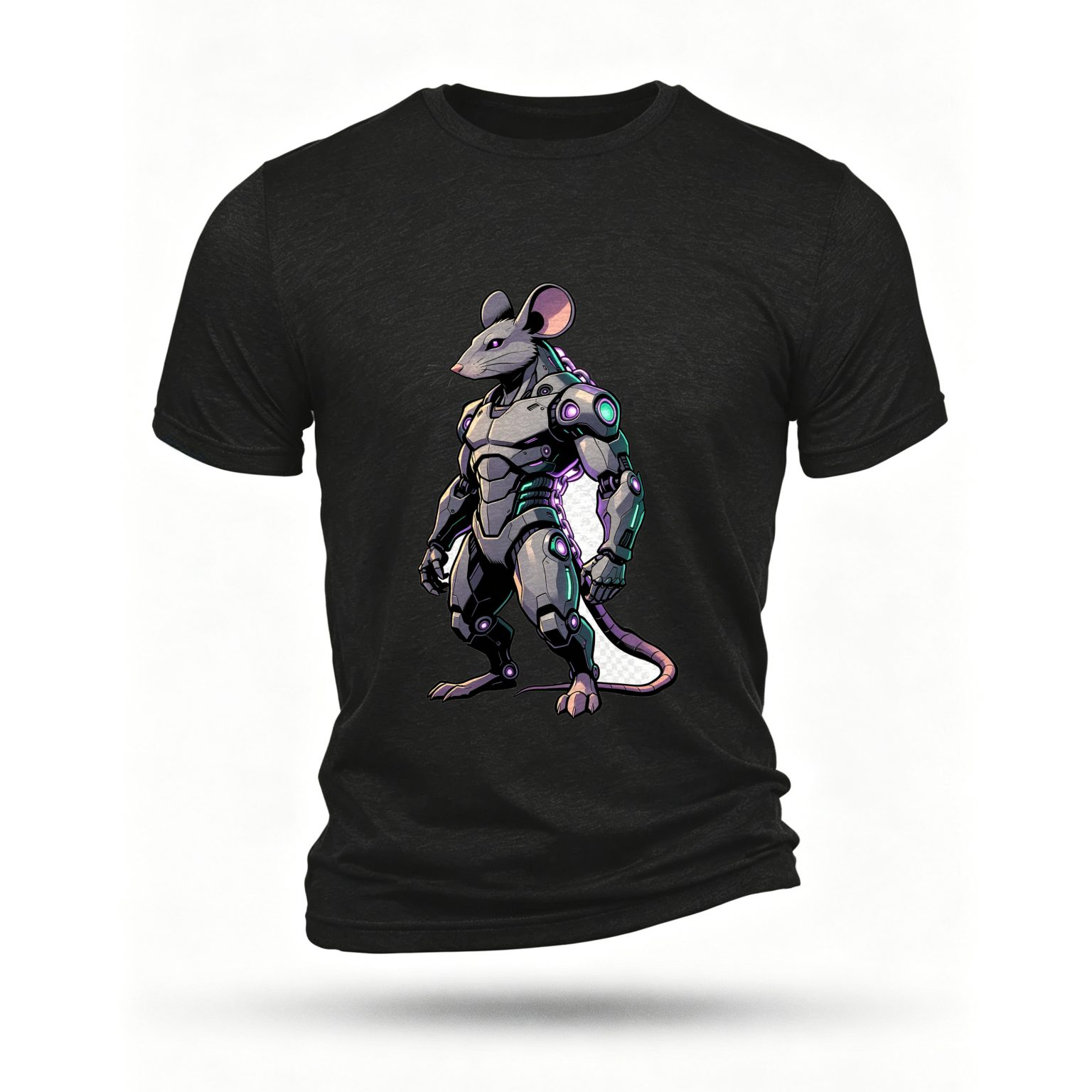 Black T-shirt, front print